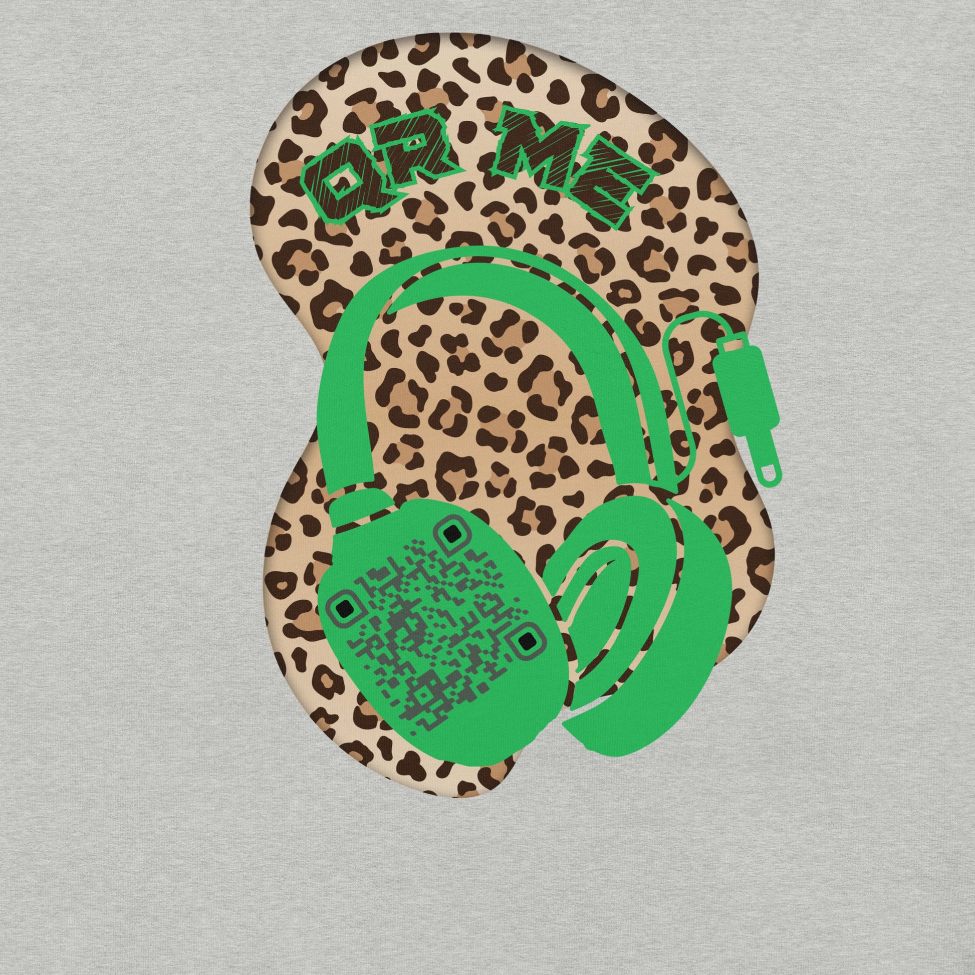 Leopard Print QR Code T-Shirt – Share Your Music Wildly