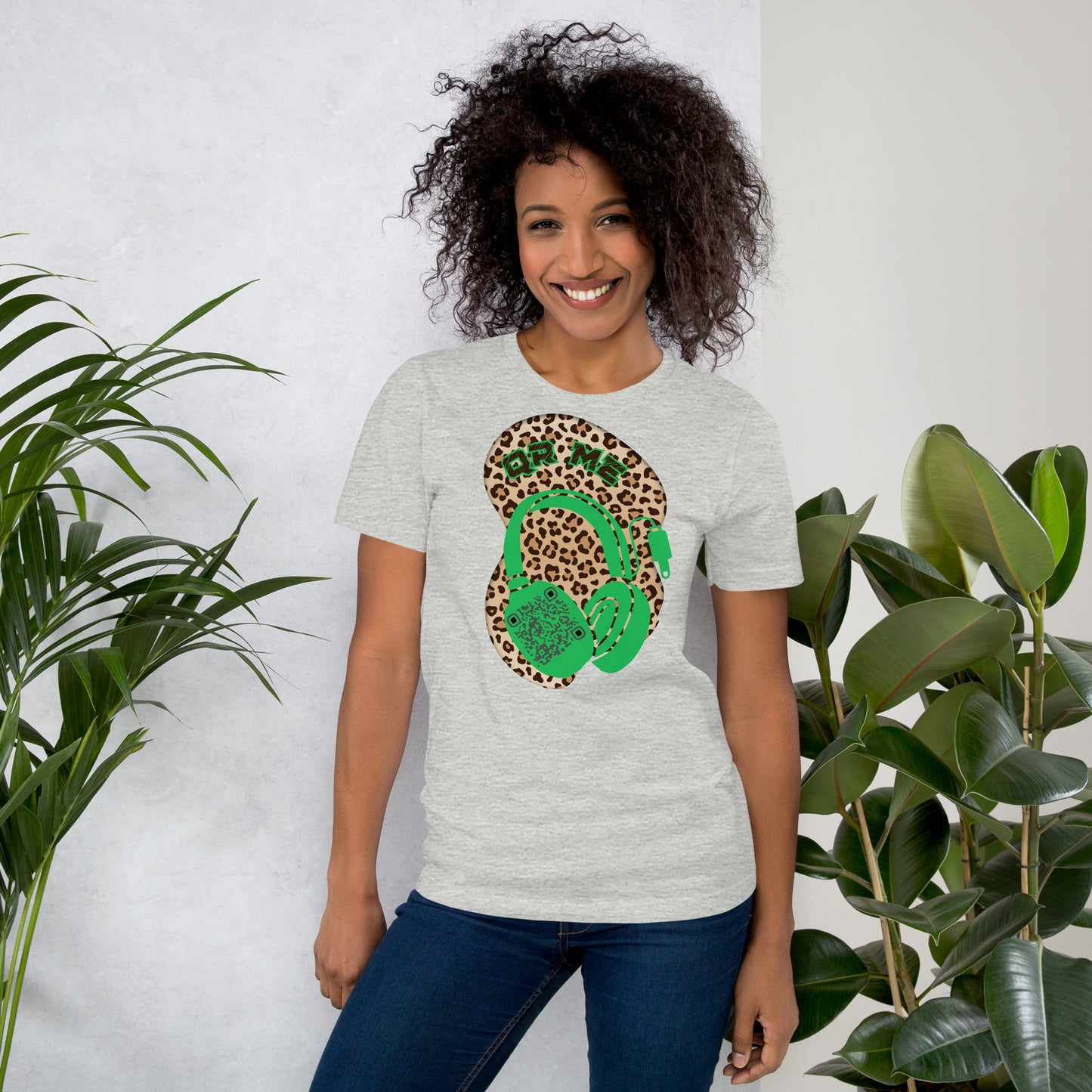 Leopard Print QR Code T-Shirt – Share Your Music Wildly