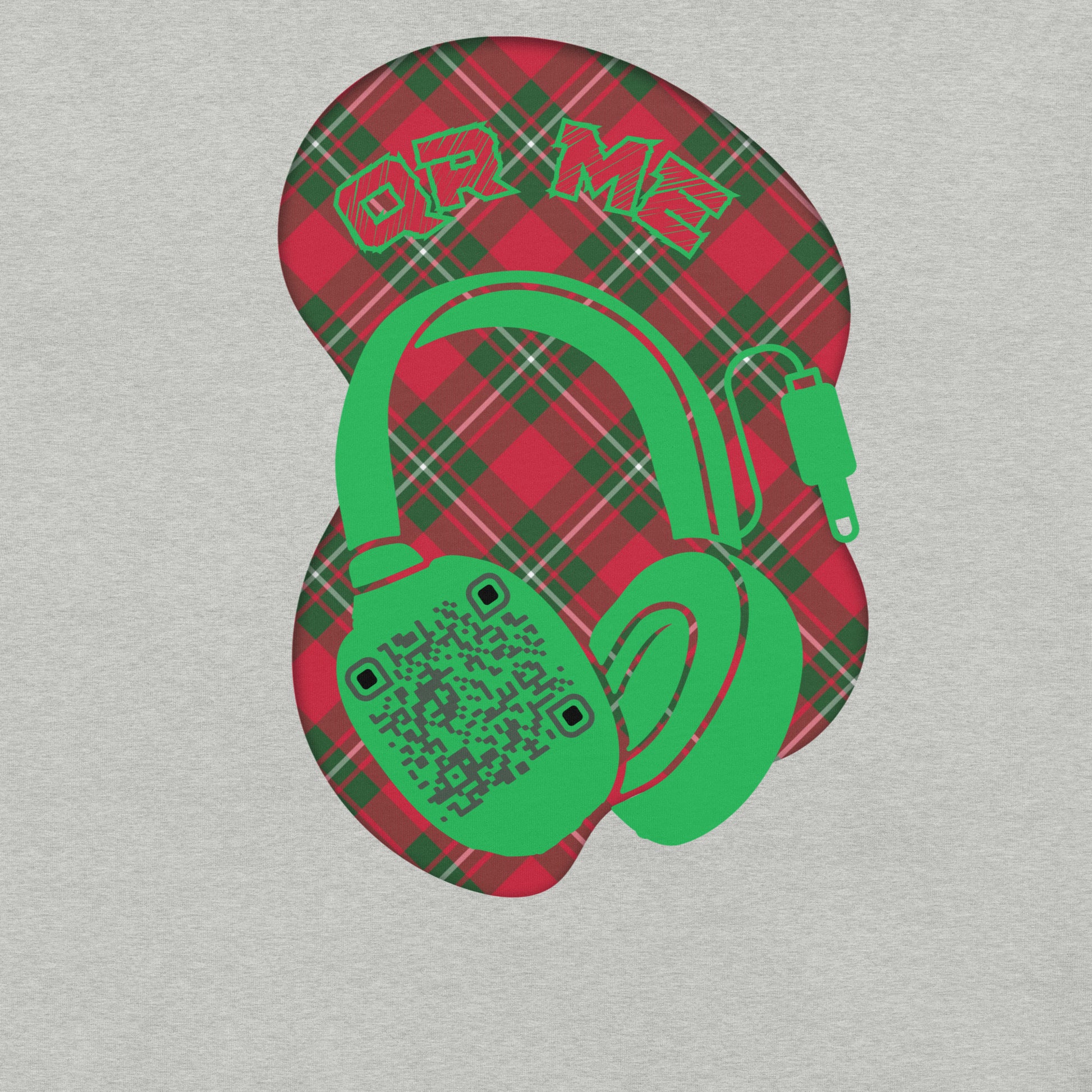 Tartan QR Code T-Shirt – Share Your Music with Timeless Style