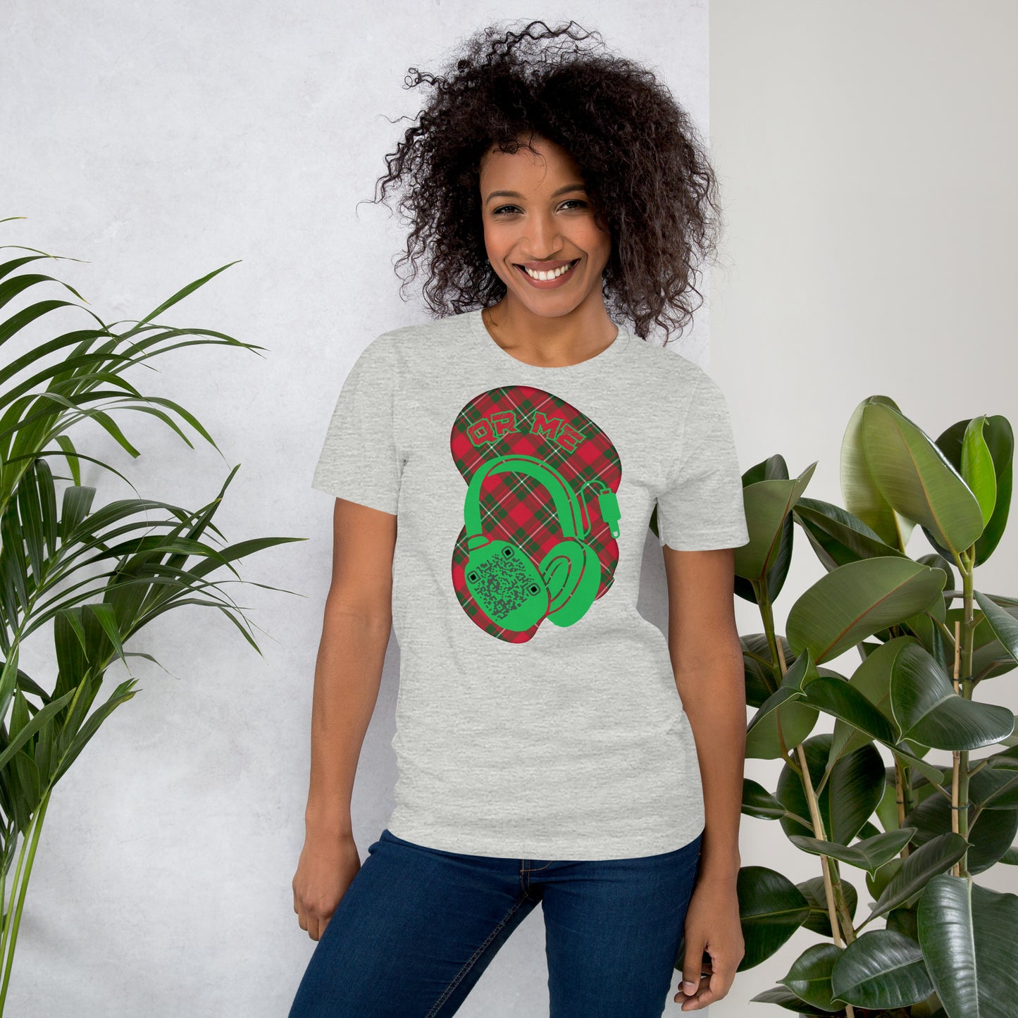 Tartan QR Code T-Shirt – Share Your Music with Timeless Style