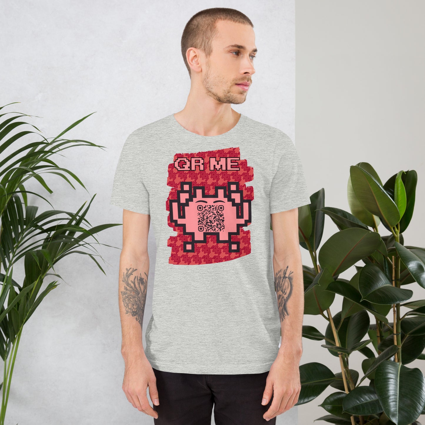Red Alien QR Code T-Shirt – Go Boldly and Share
