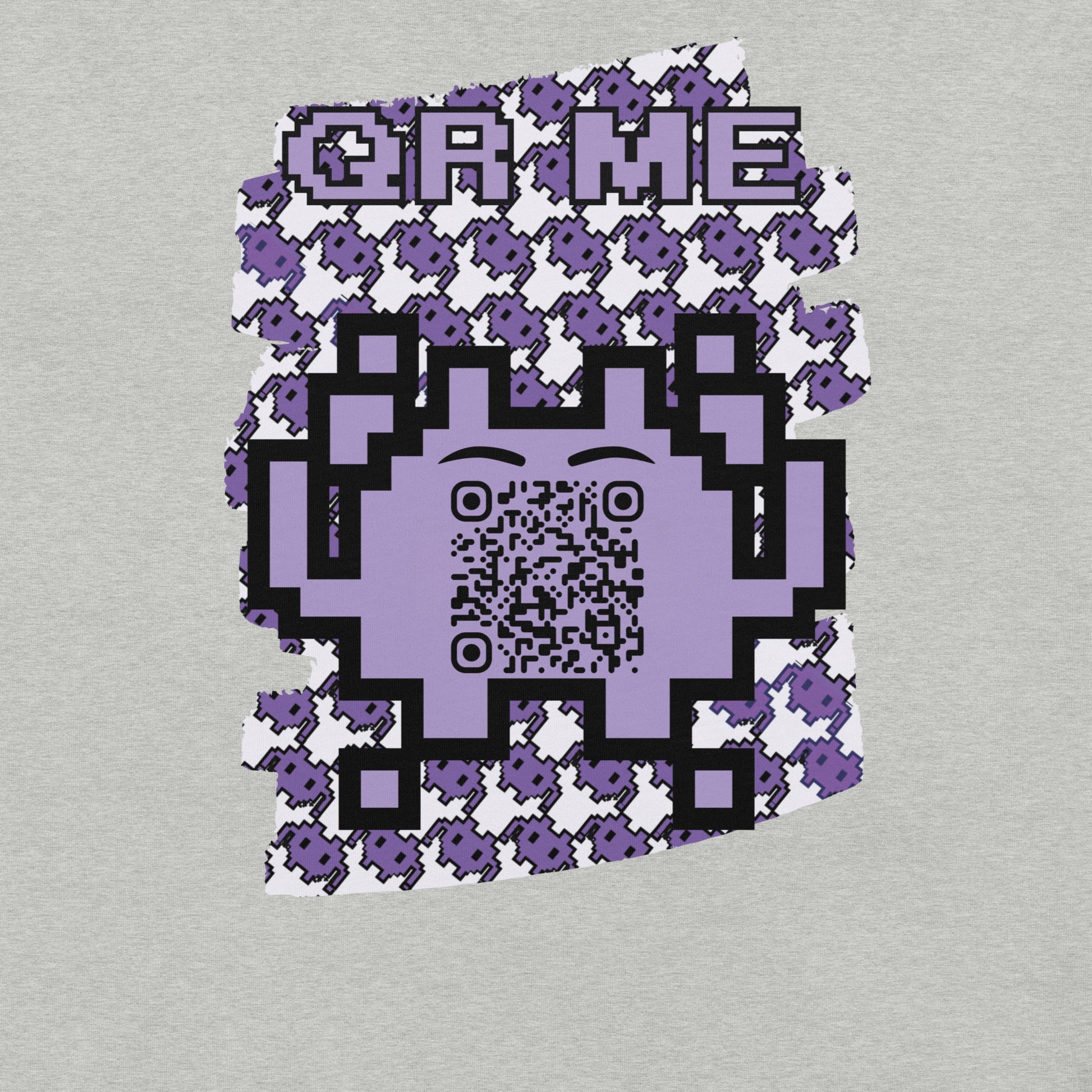Purple Alien QR Code T-Shirt – For Gamers and YouTubers