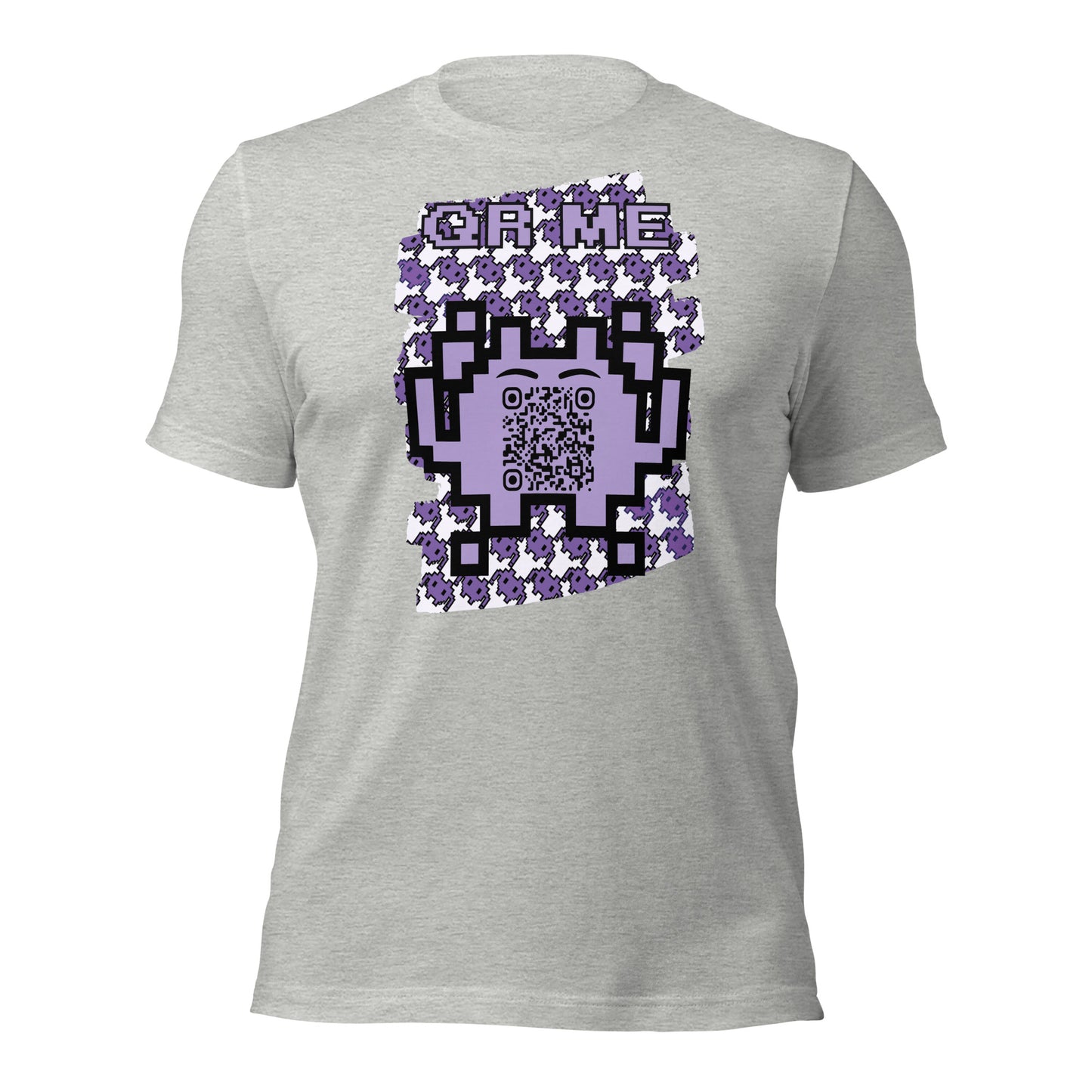 Purple Alien QR Code T-Shirt – For Gamers and YouTubers