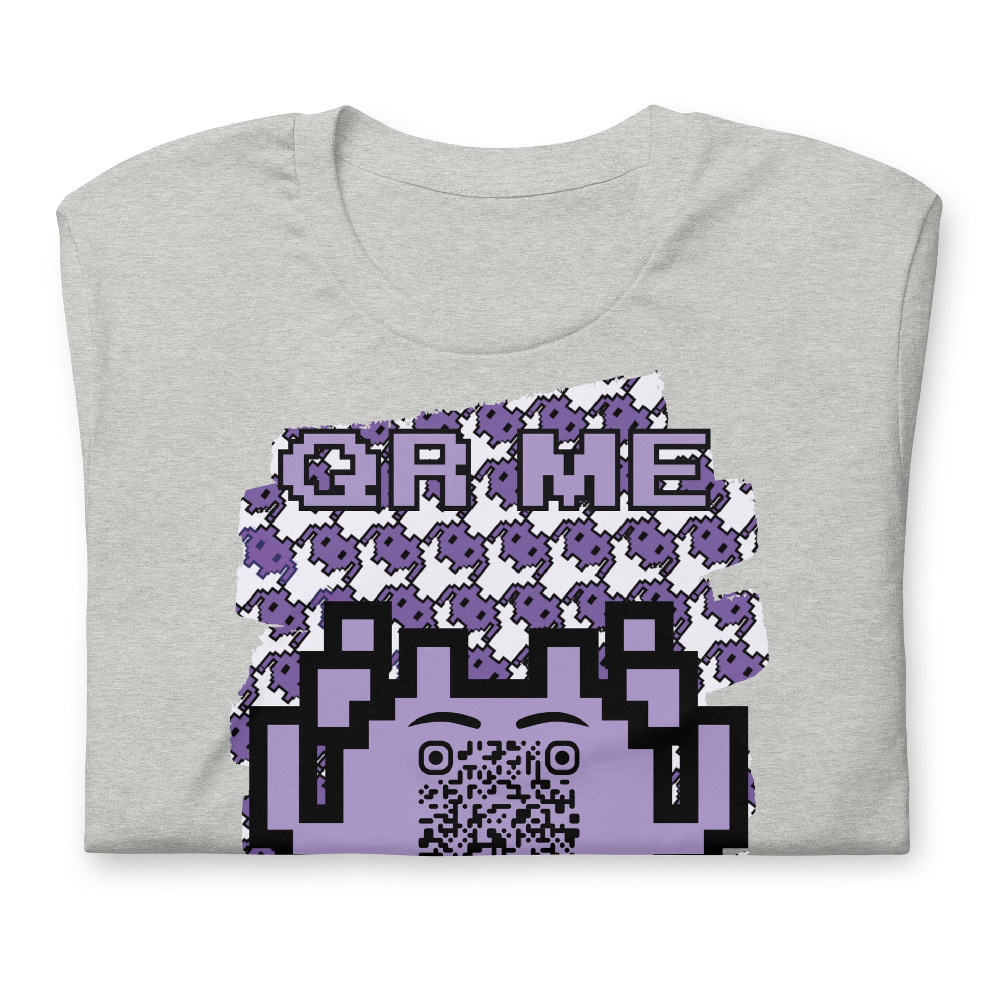 Purple Alien QR Code T-Shirt – For Gamers and YouTubers