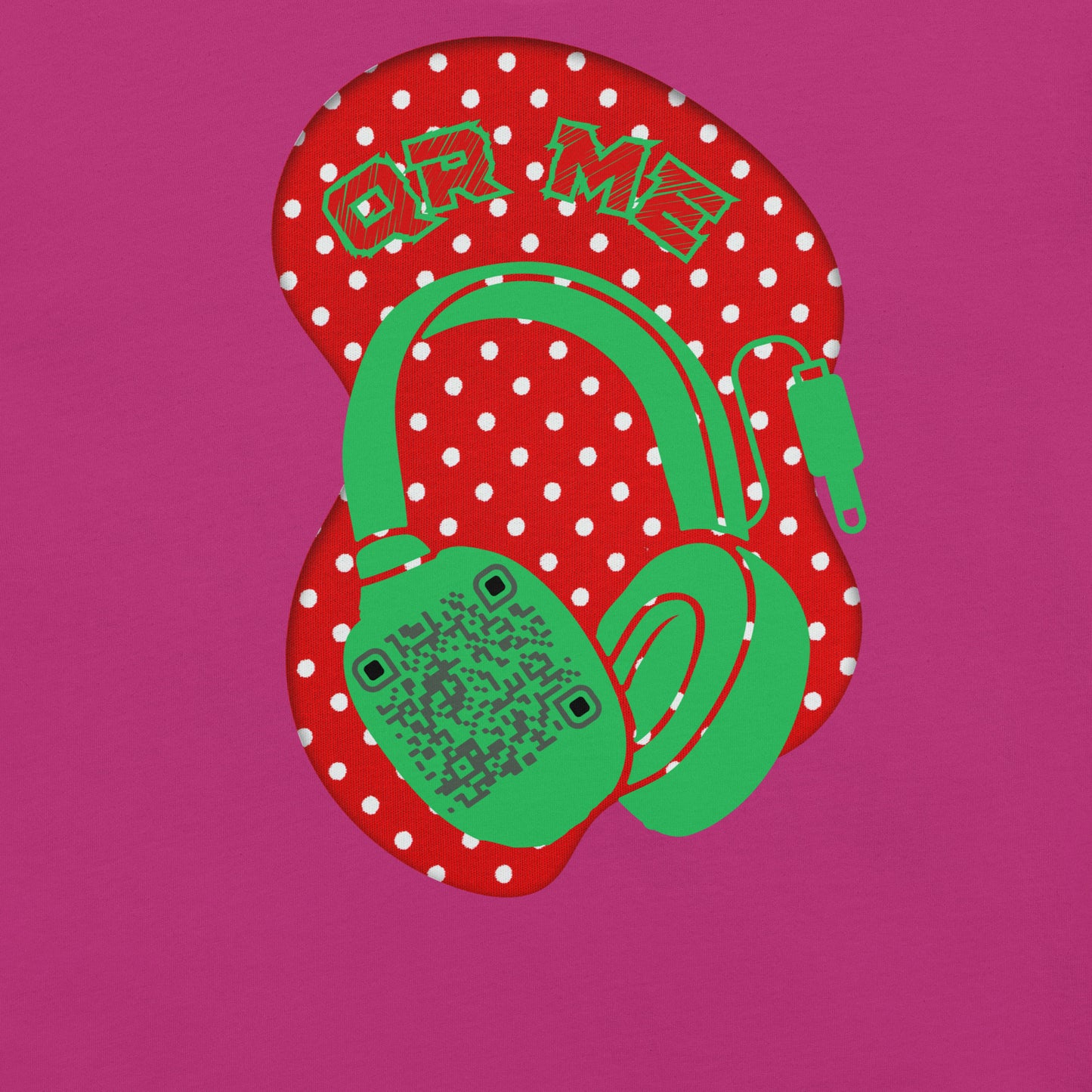 Polka Dot QR Code T-Shirt – Share Your Playlist in Style