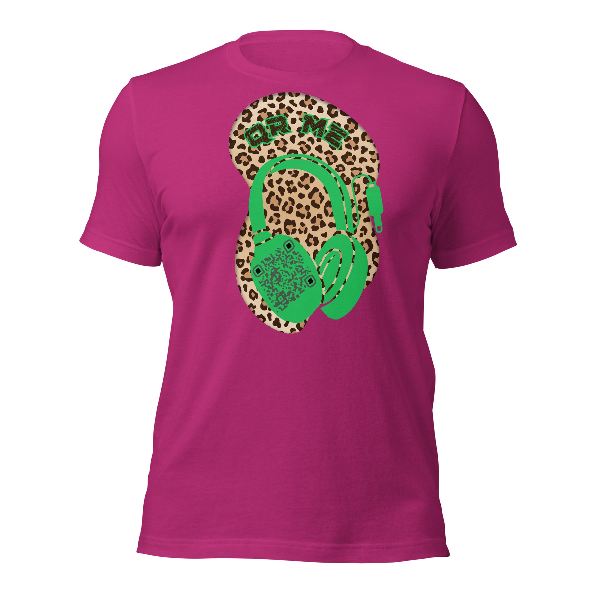 Leopard Print QR Code T-Shirt – Share Your Music Wildly