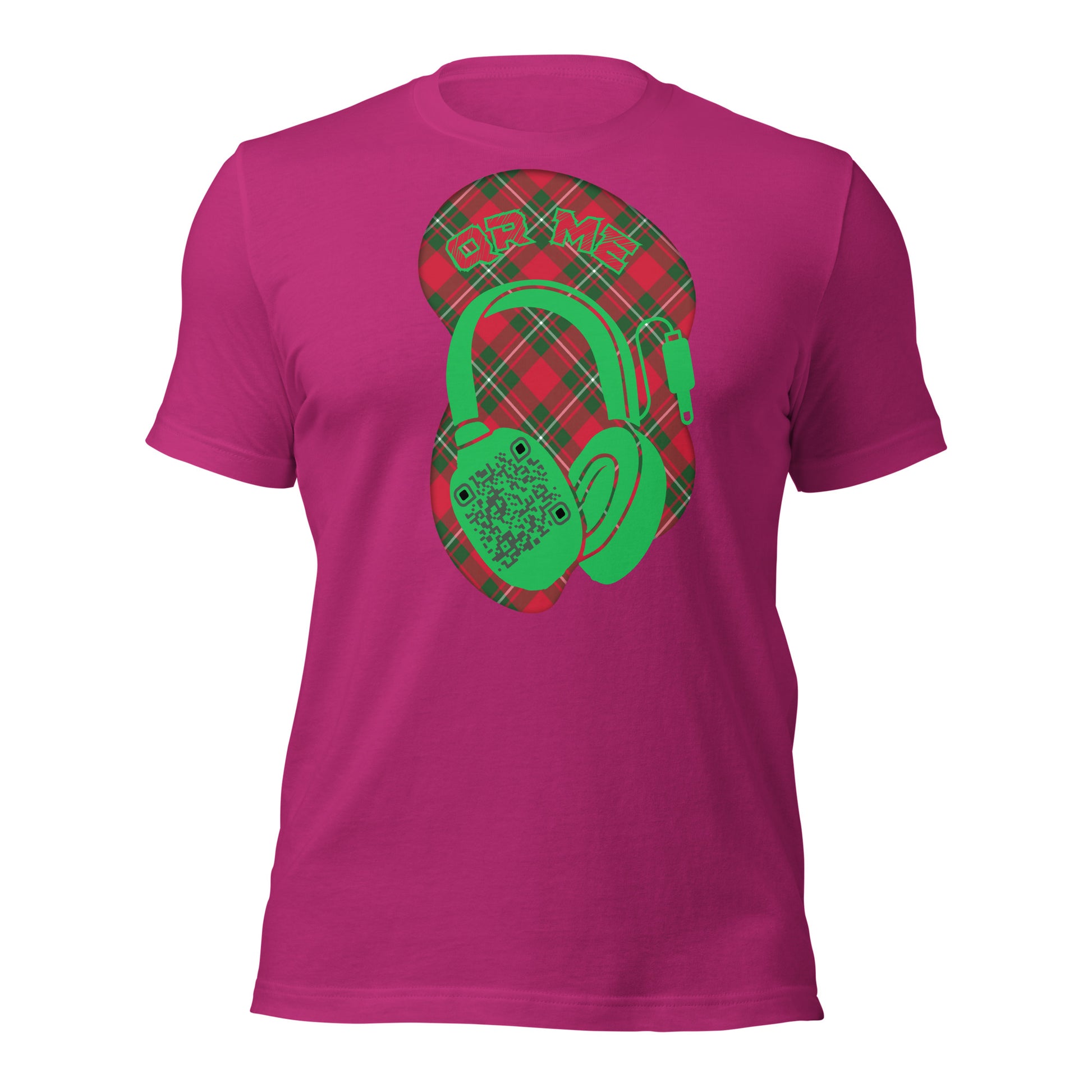 Tartan QR Code T-Shirt – Share Your Music with Timeless Style