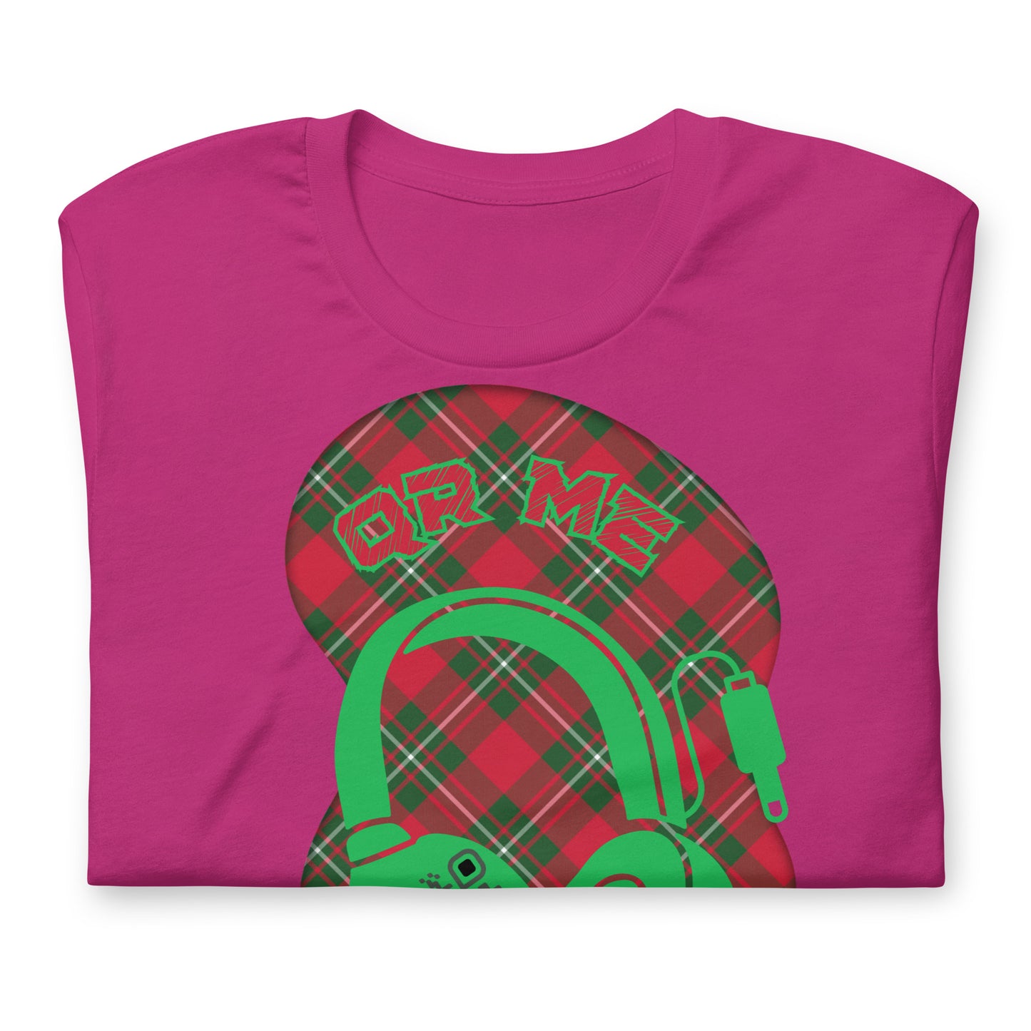 Tartan QR Code T-Shirt – Share Your Music with Timeless Style