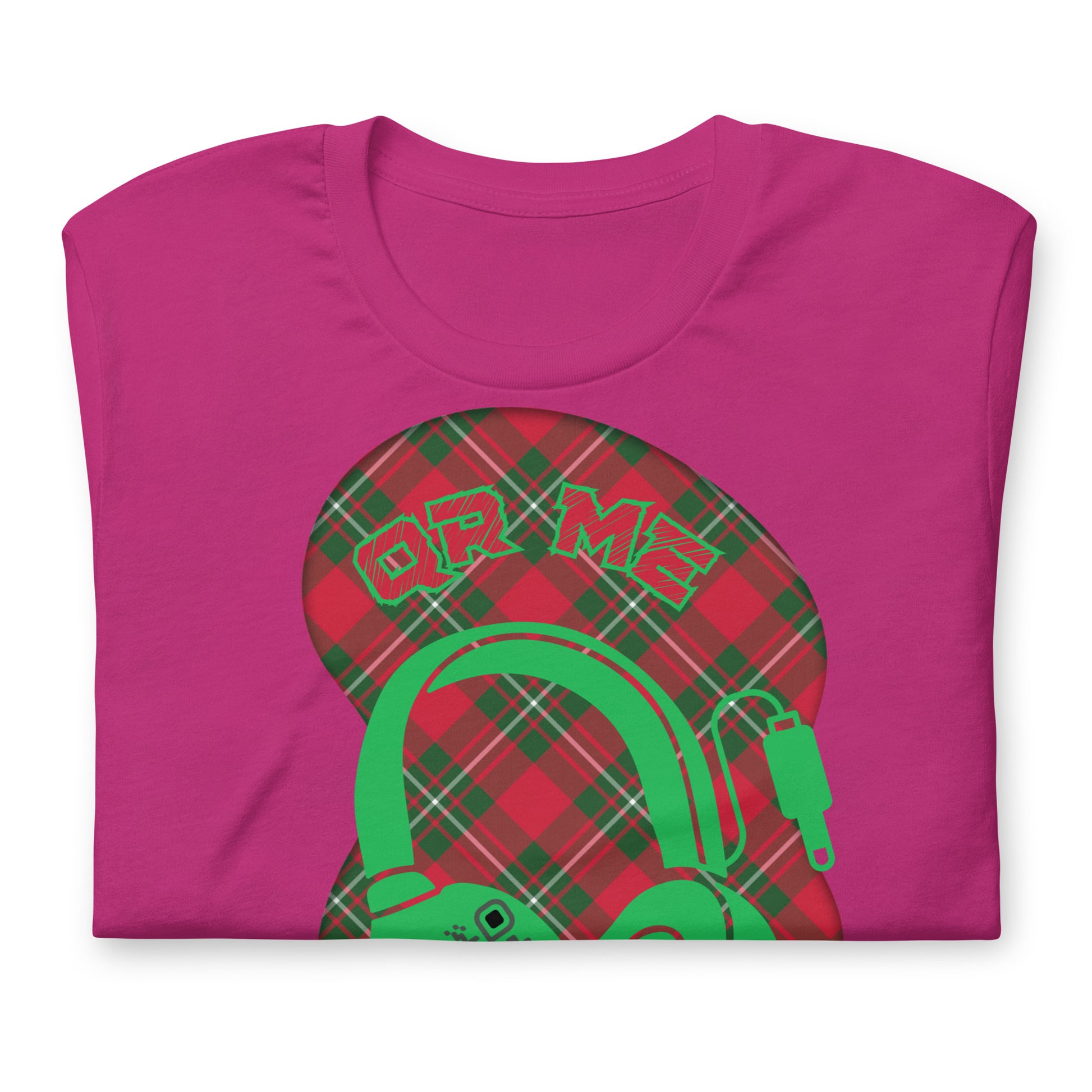 Tartan QR Code T-Shirt – Share Your Music with Timeless Style