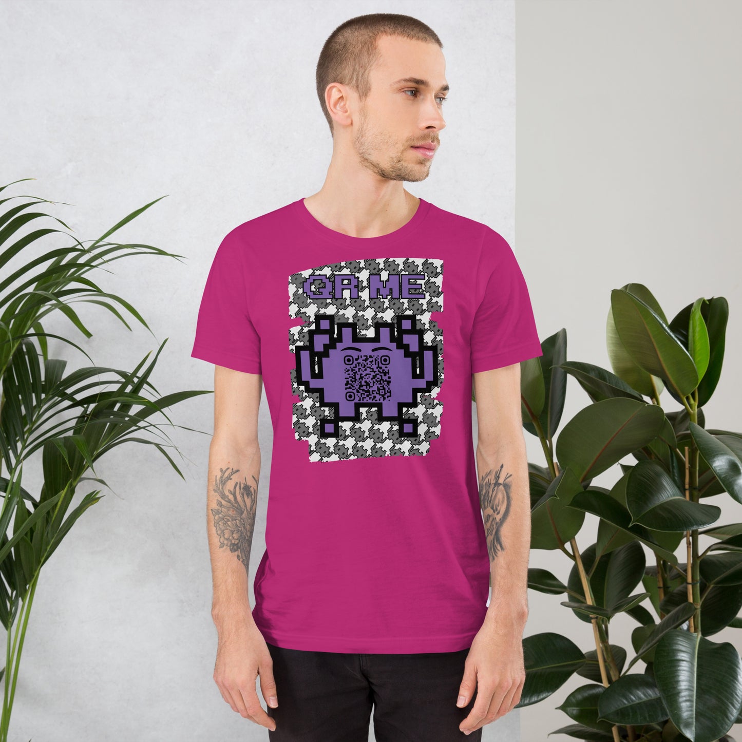 Mono Alien QR Code T-Shirt – Share Your Gaming and YouTube Links