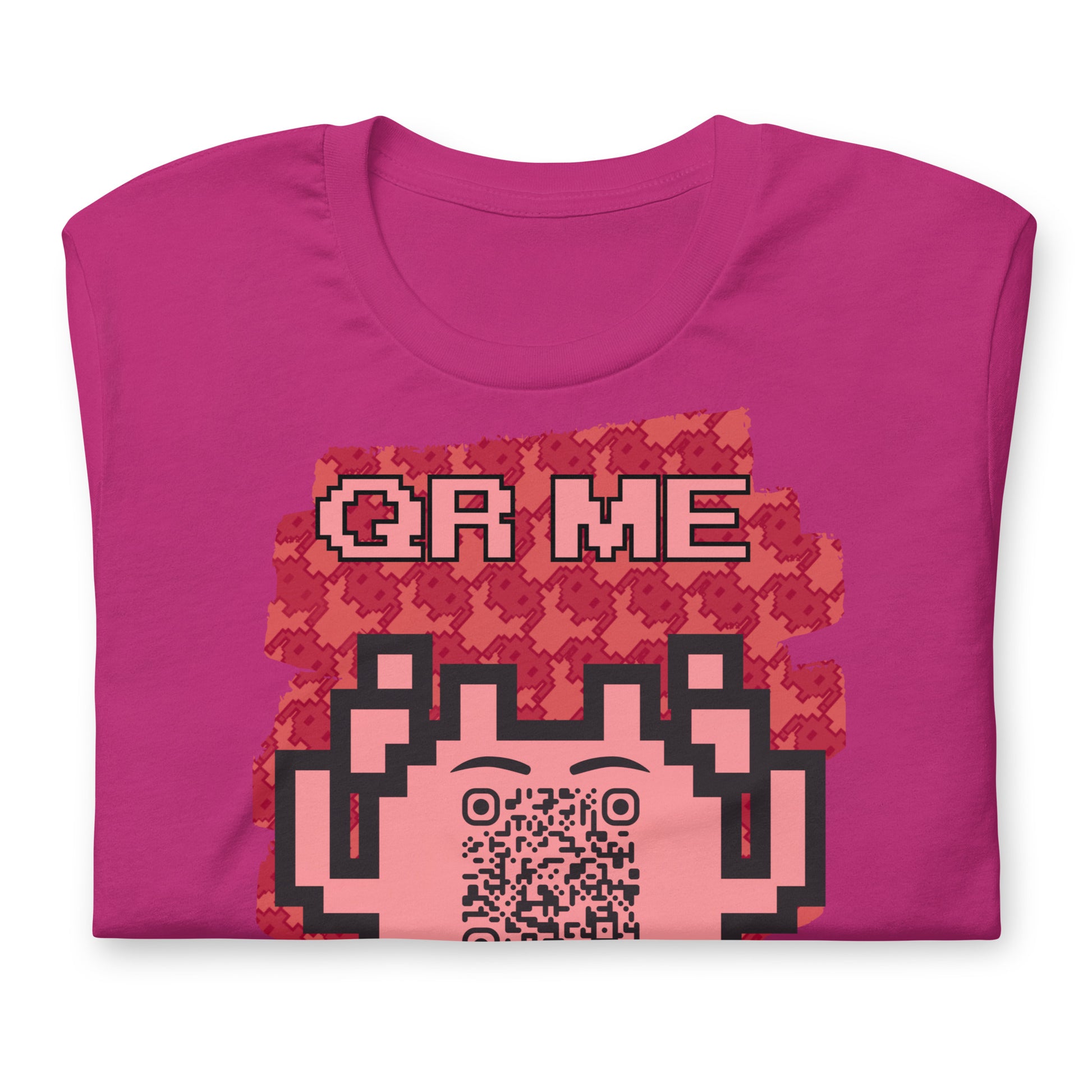 Red Alien QR Code T-Shirt – Go Boldly and Share