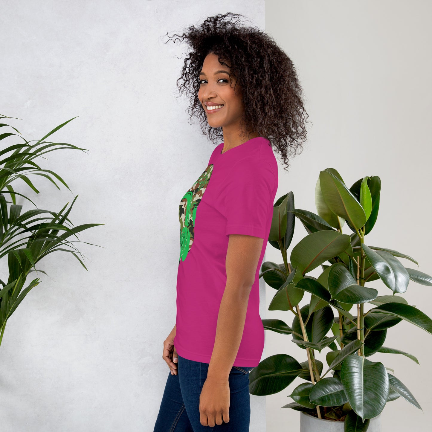 Green Camo QR Code T-Shirt – Share Your Music in Style