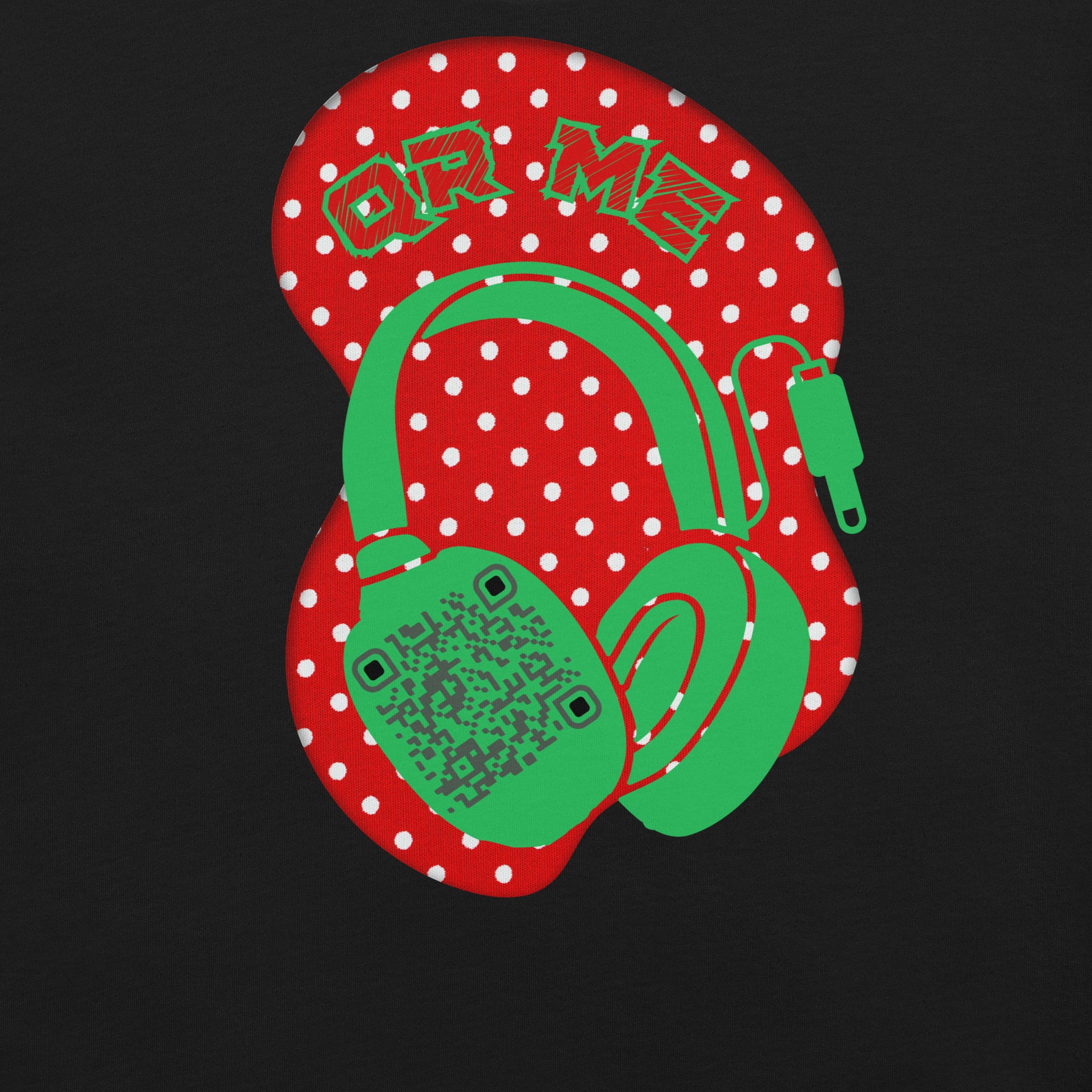 Polka Dot QR Code T-Shirt – Share Your Playlist in Style