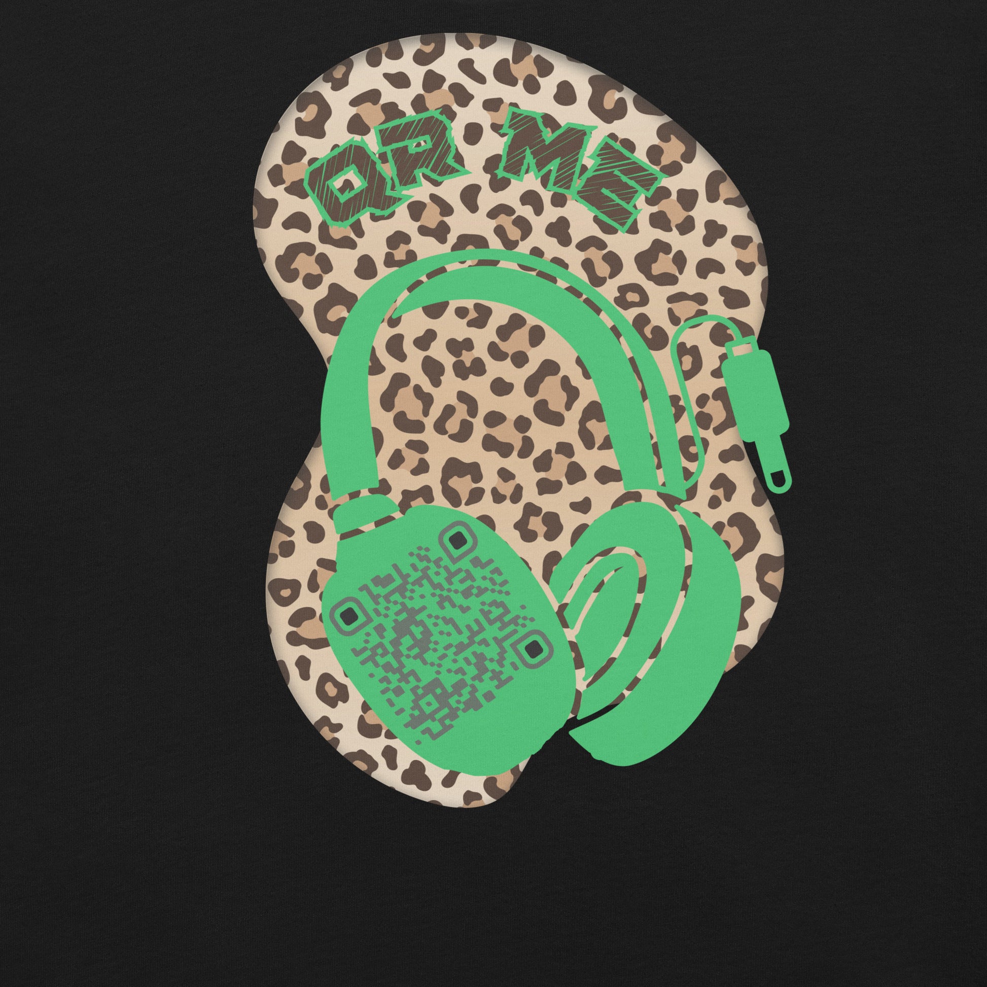 Leopard Print QR Code T-Shirt – Share Your Music Wildly