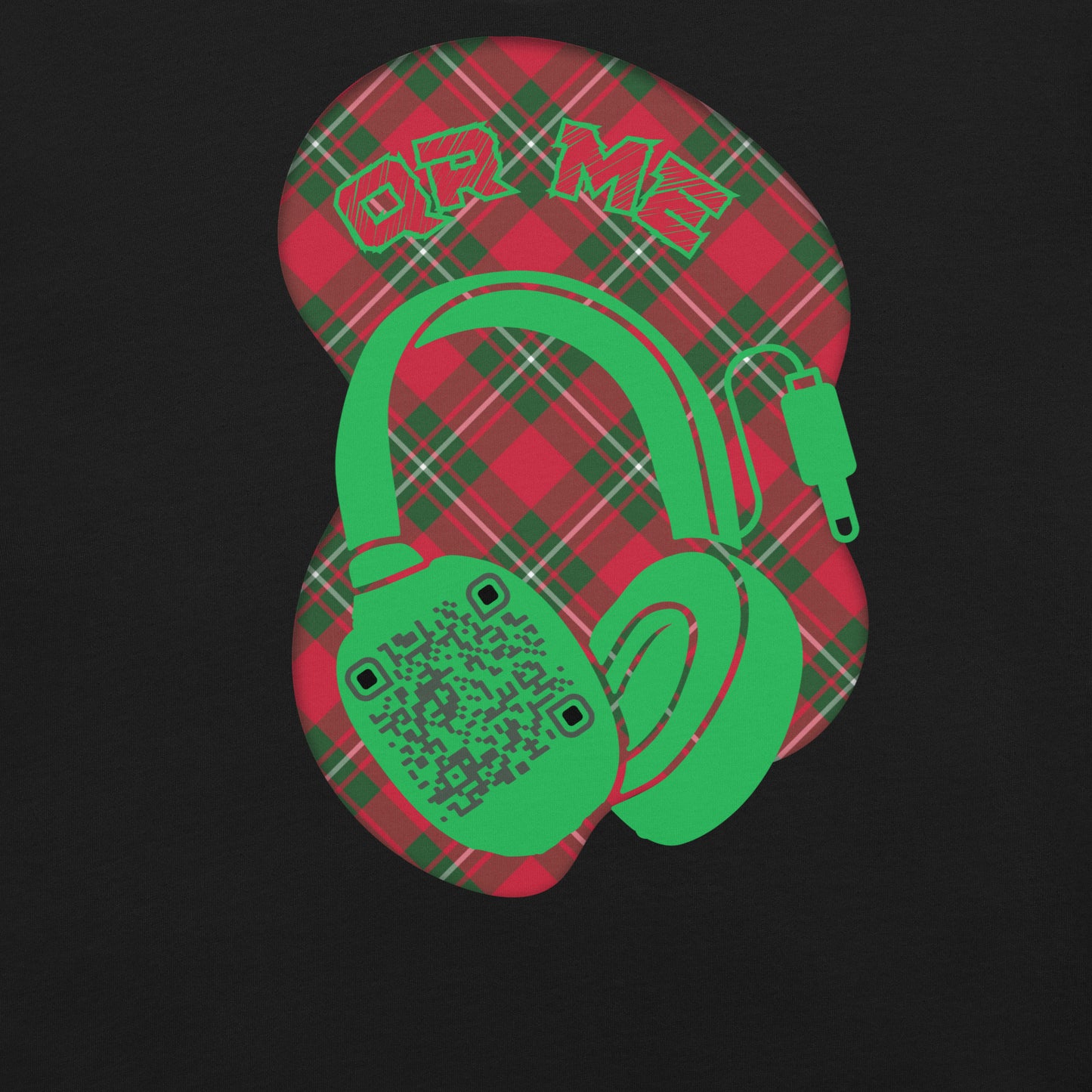 Tartan QR Code T-Shirt – Share Your Music with Timeless Style
