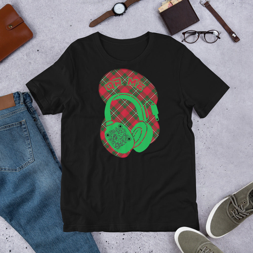 Tartan QR Code T-Shirt – Share Your Music with Timeless Style
