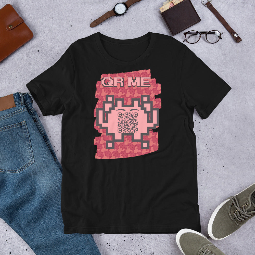 Red Alien QR Code T-Shirt – Go Boldly and Share