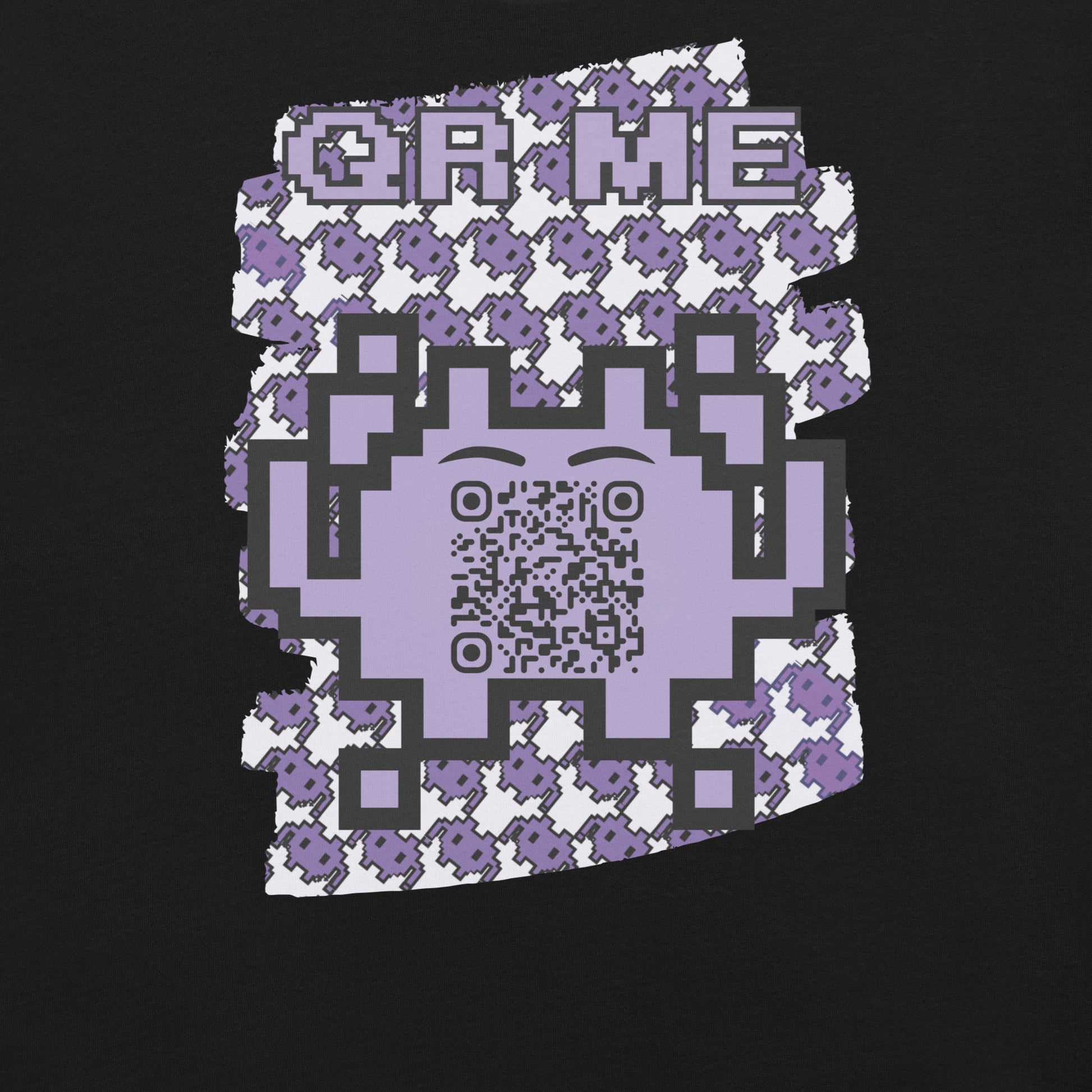 Purple Alien QR Code T-Shirt – For Gamers and YouTubers