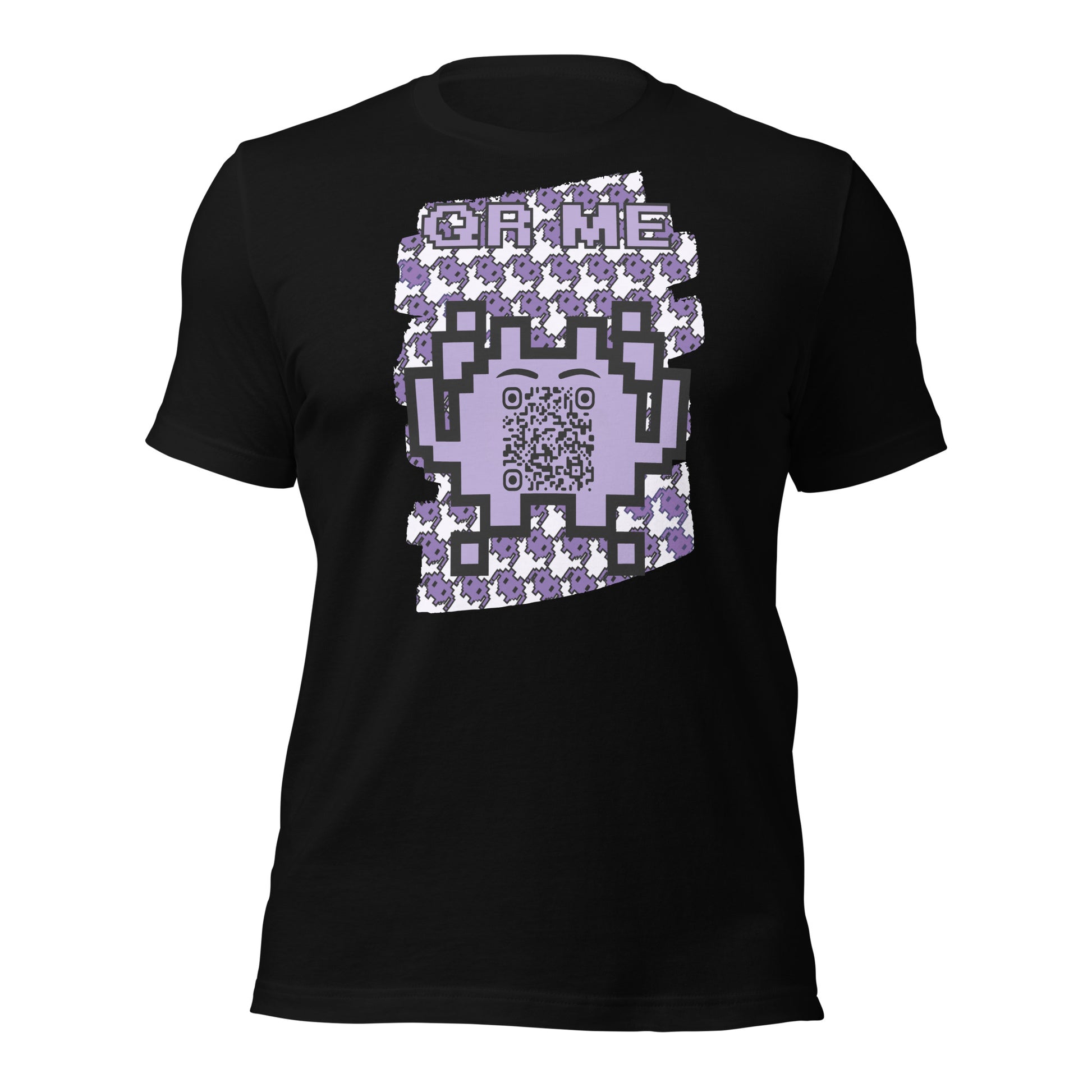 Purple Alien QR Code T-Shirt – For Gamers and YouTubers