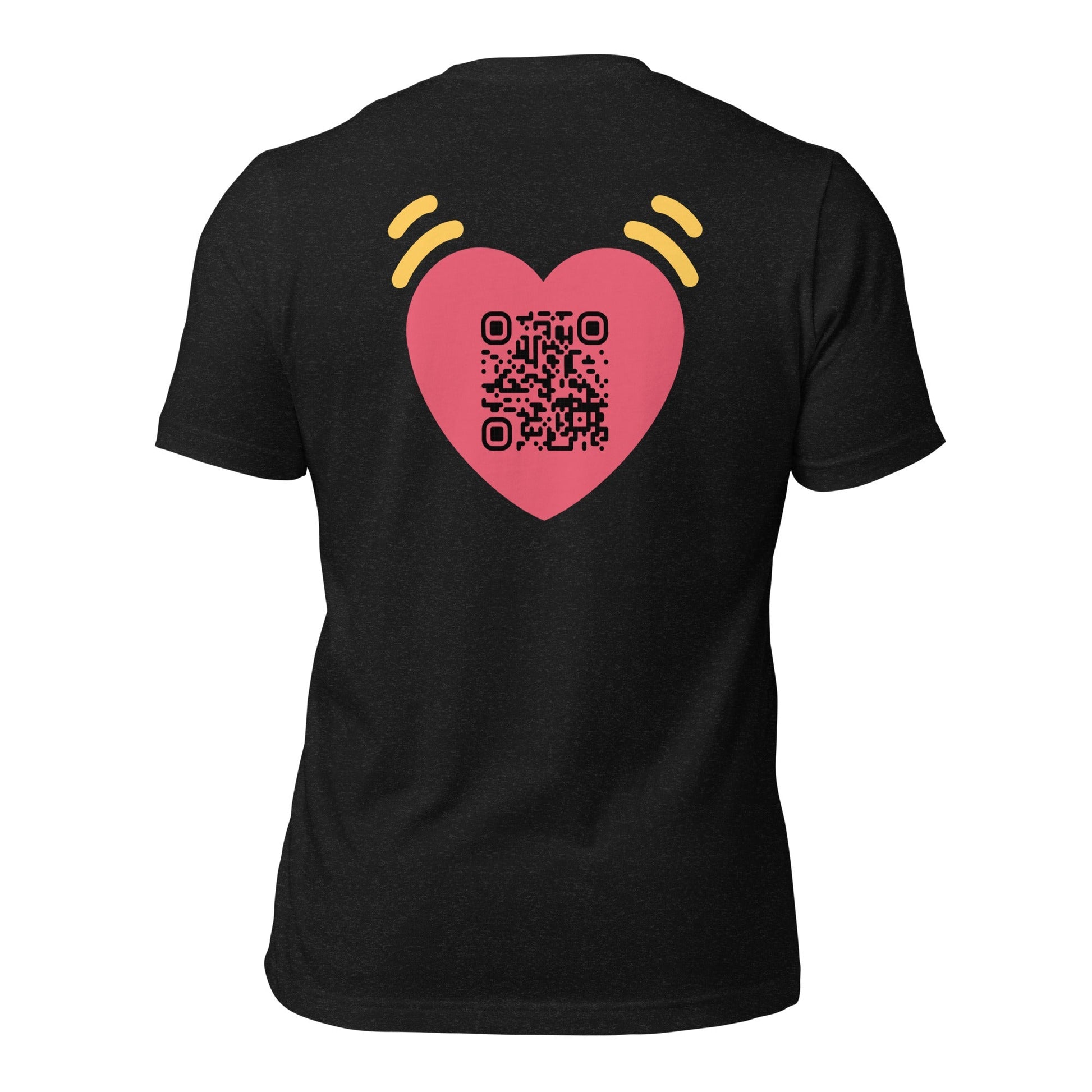 Pink Heart Emoji Personalized QR Code Unisex T-Shirt