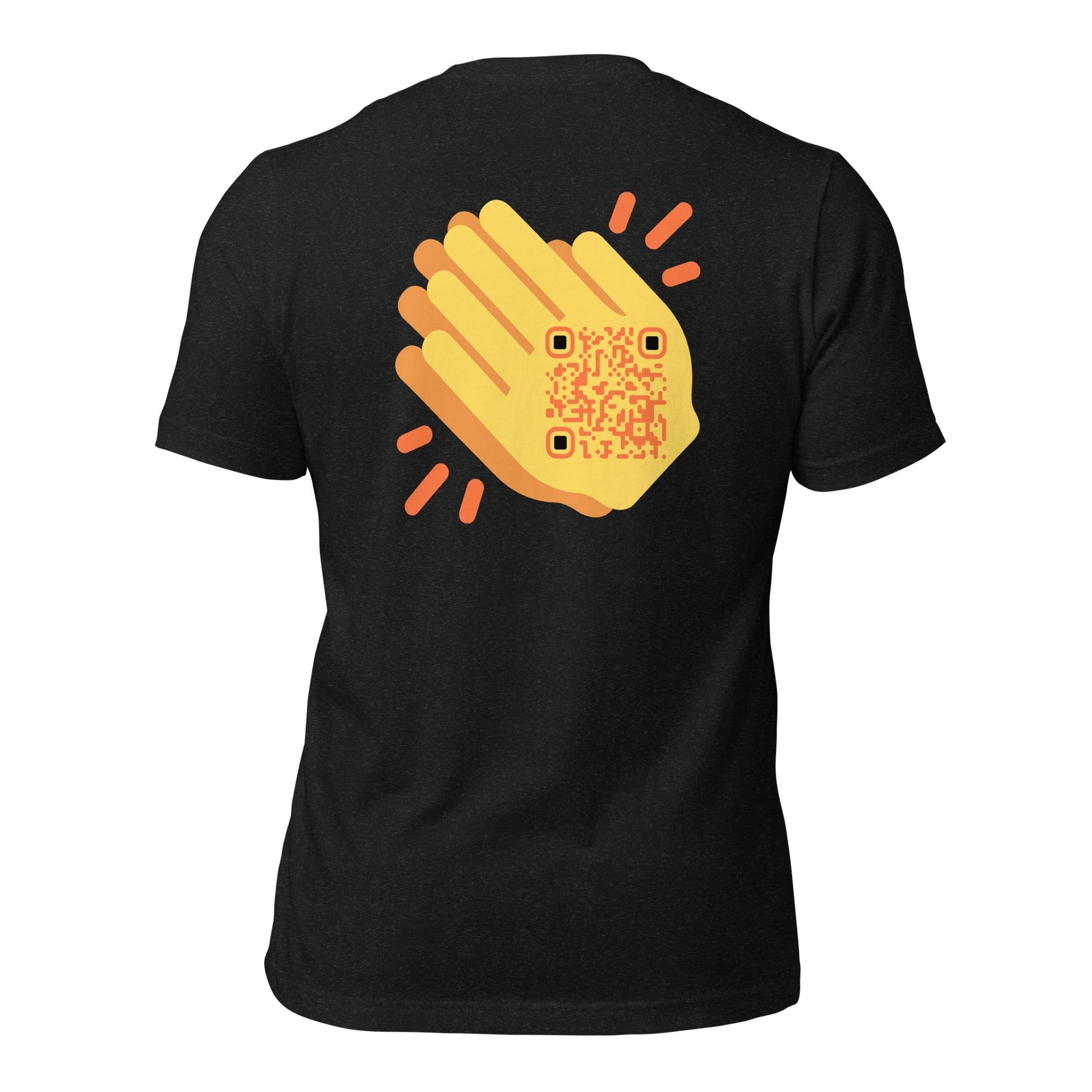 Wave Emoji Personalized QR Code Unisex T-Shirt