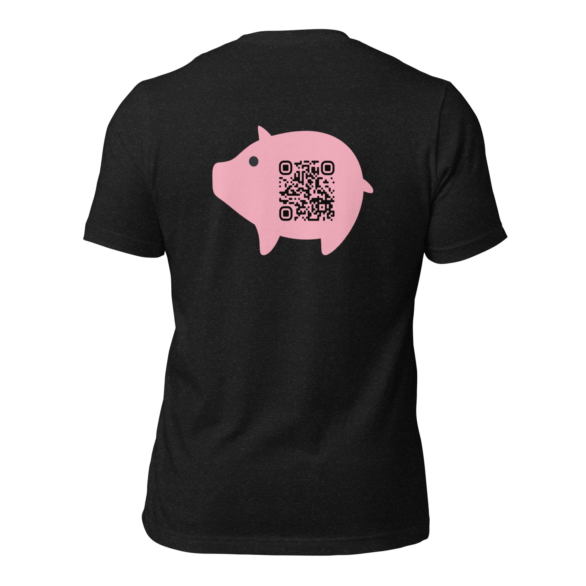 Cute Pig Emoji Personalized QR Code Unisex T-Shirt