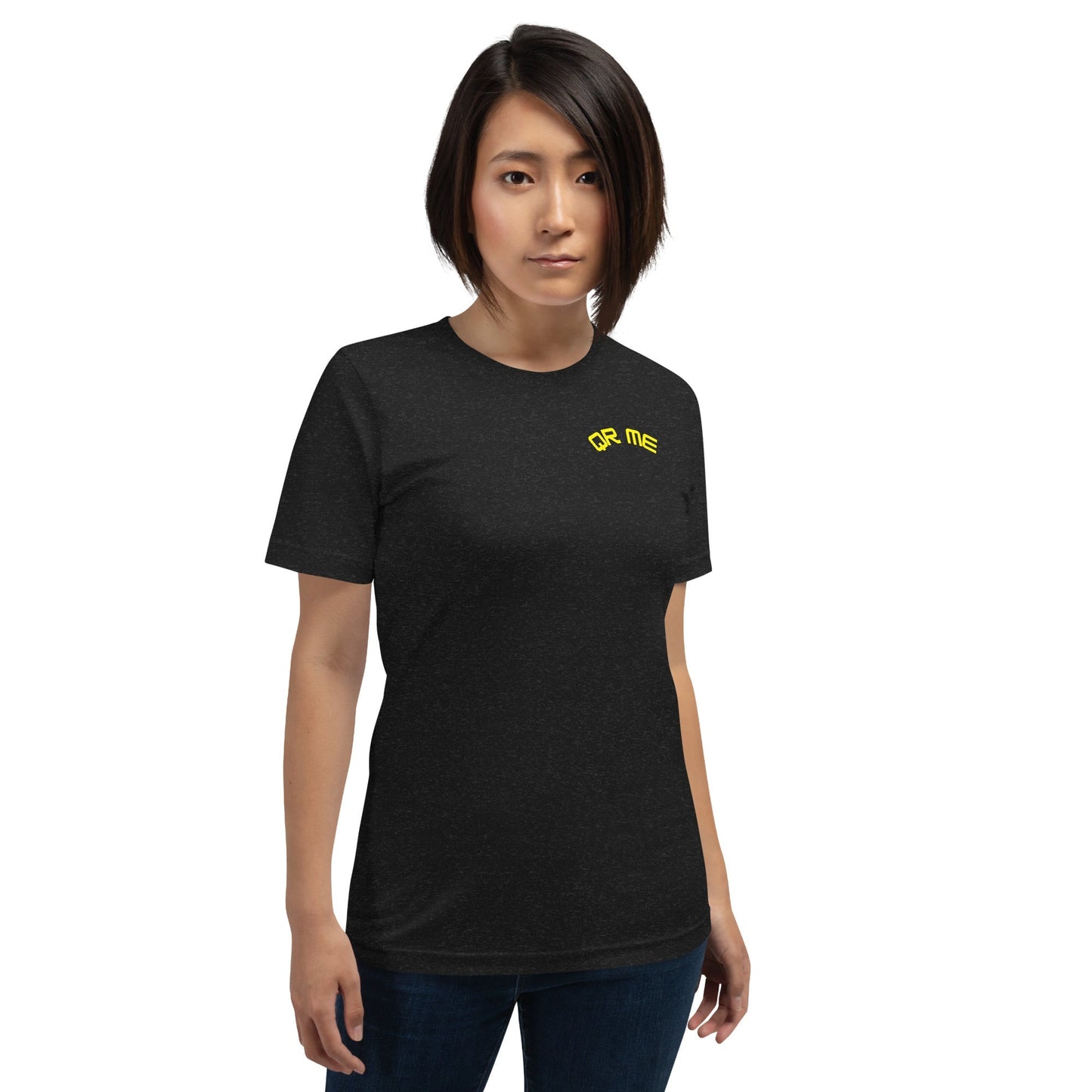 Cute Pig Emoji Personalized QR Code Unisex T-Shirt