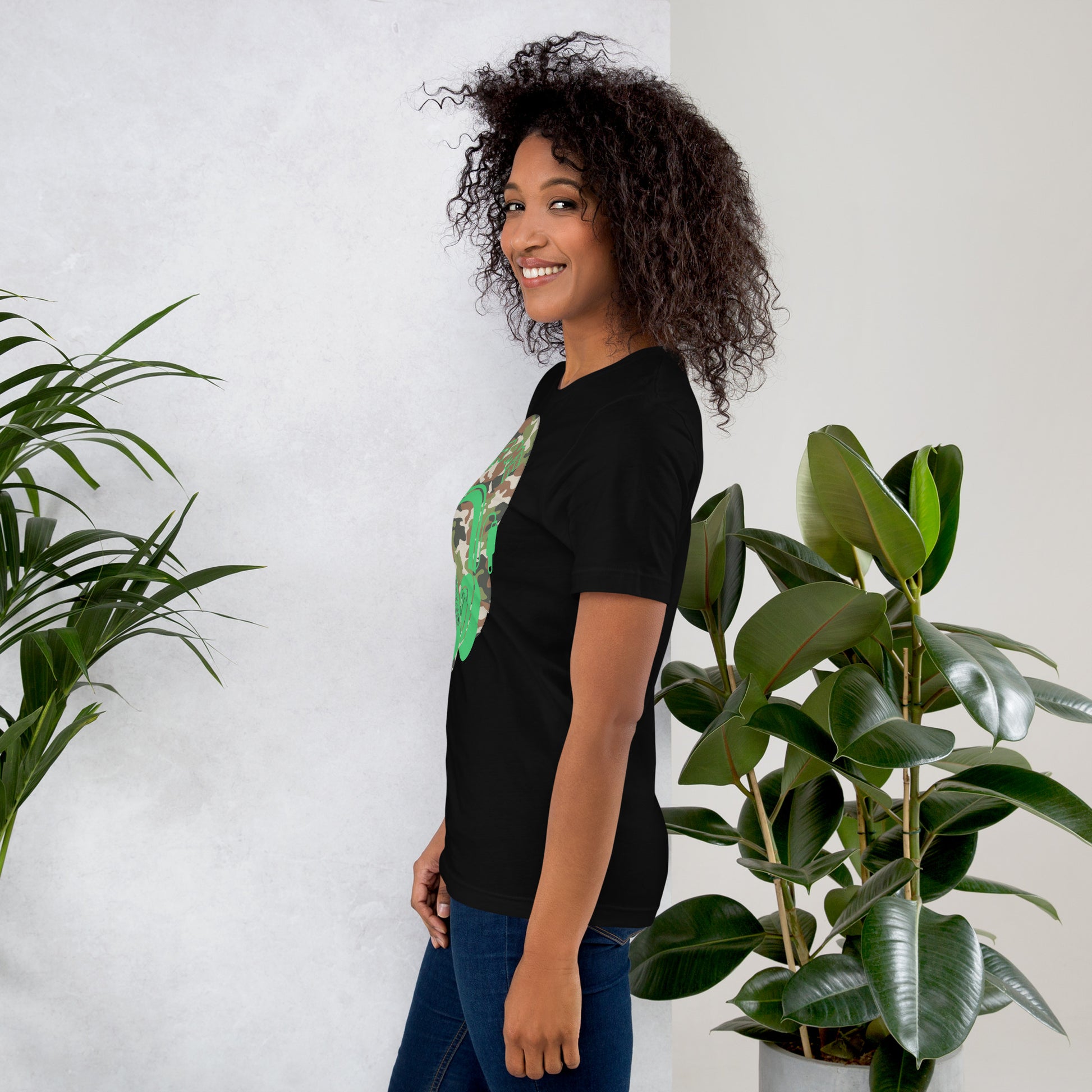 Green Camo QR Code T-Shirt – Share Your Music in Style