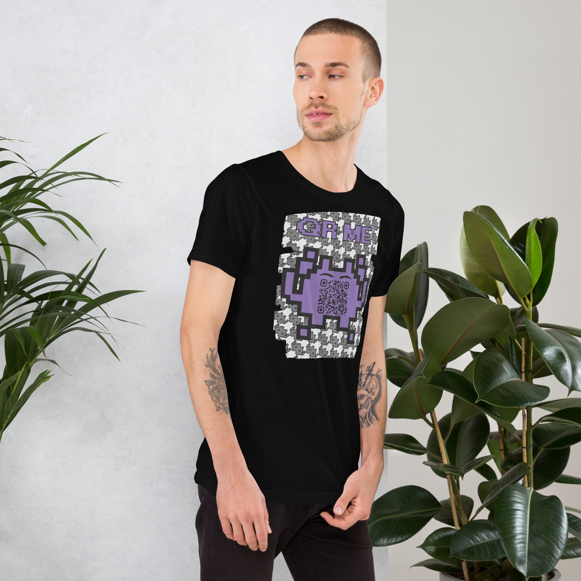 Mono Alien QR Code T-Shirt – Share Your Gaming and YouTube Links