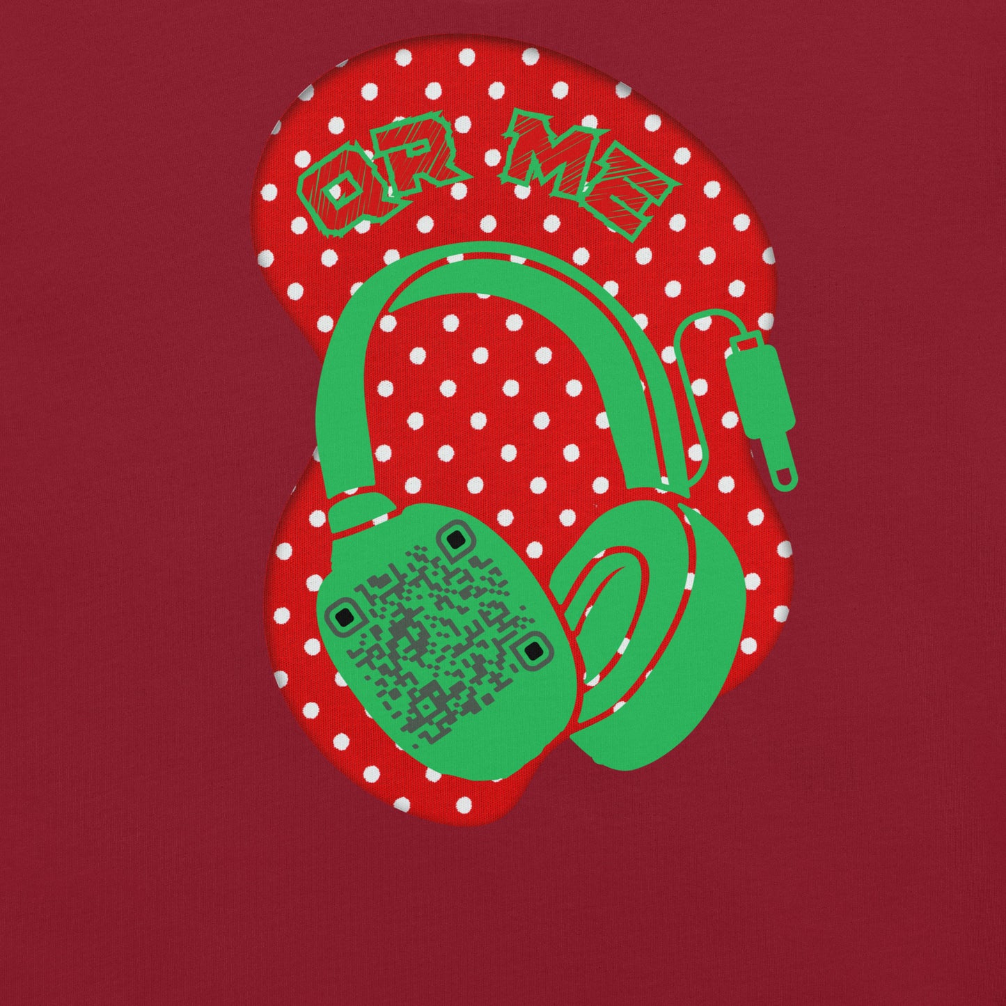 Polka Dot QR Code T-Shirt – Share Your Playlist in Style