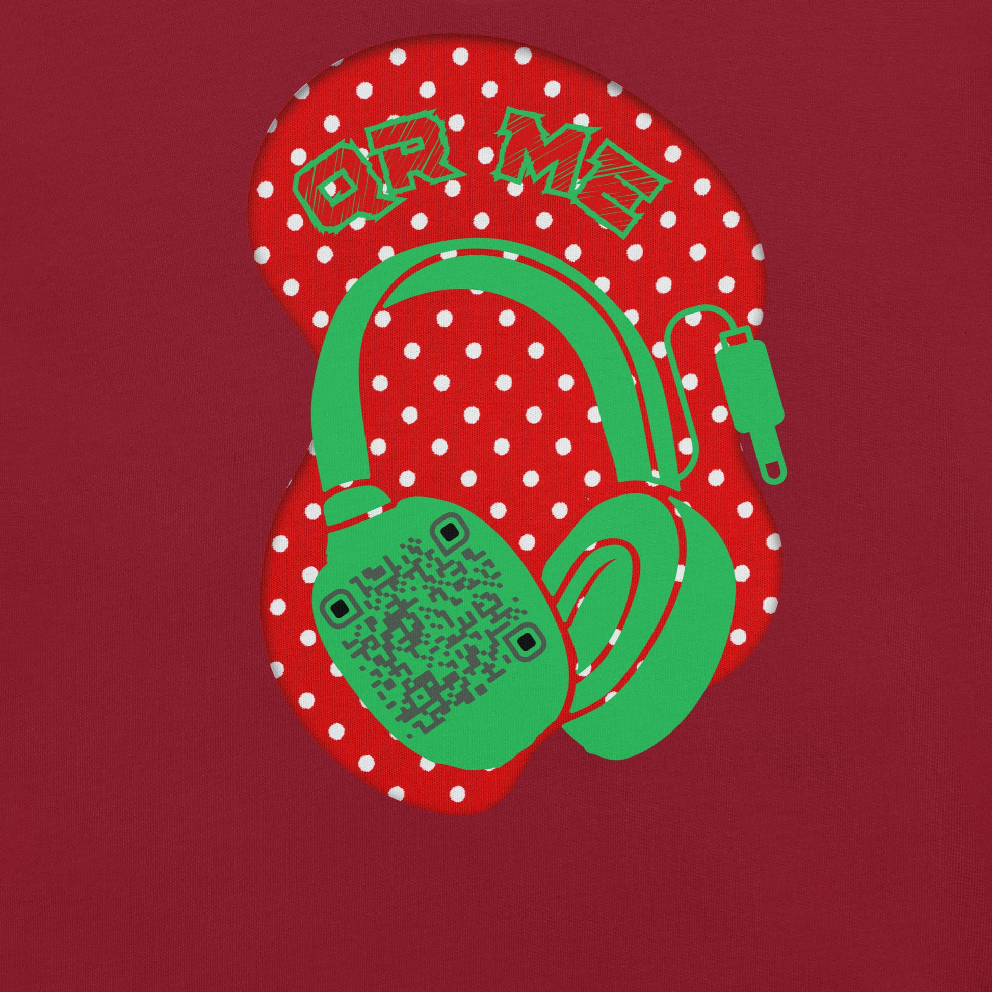 Polka Dot QR Code T-Shirt – Share Your Playlist in Style