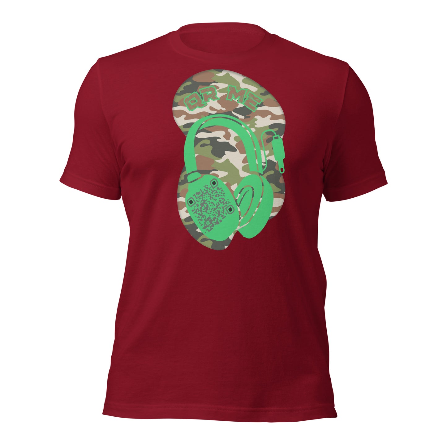 Green Camo QR Code T-Shirt – Share Your Music in Style