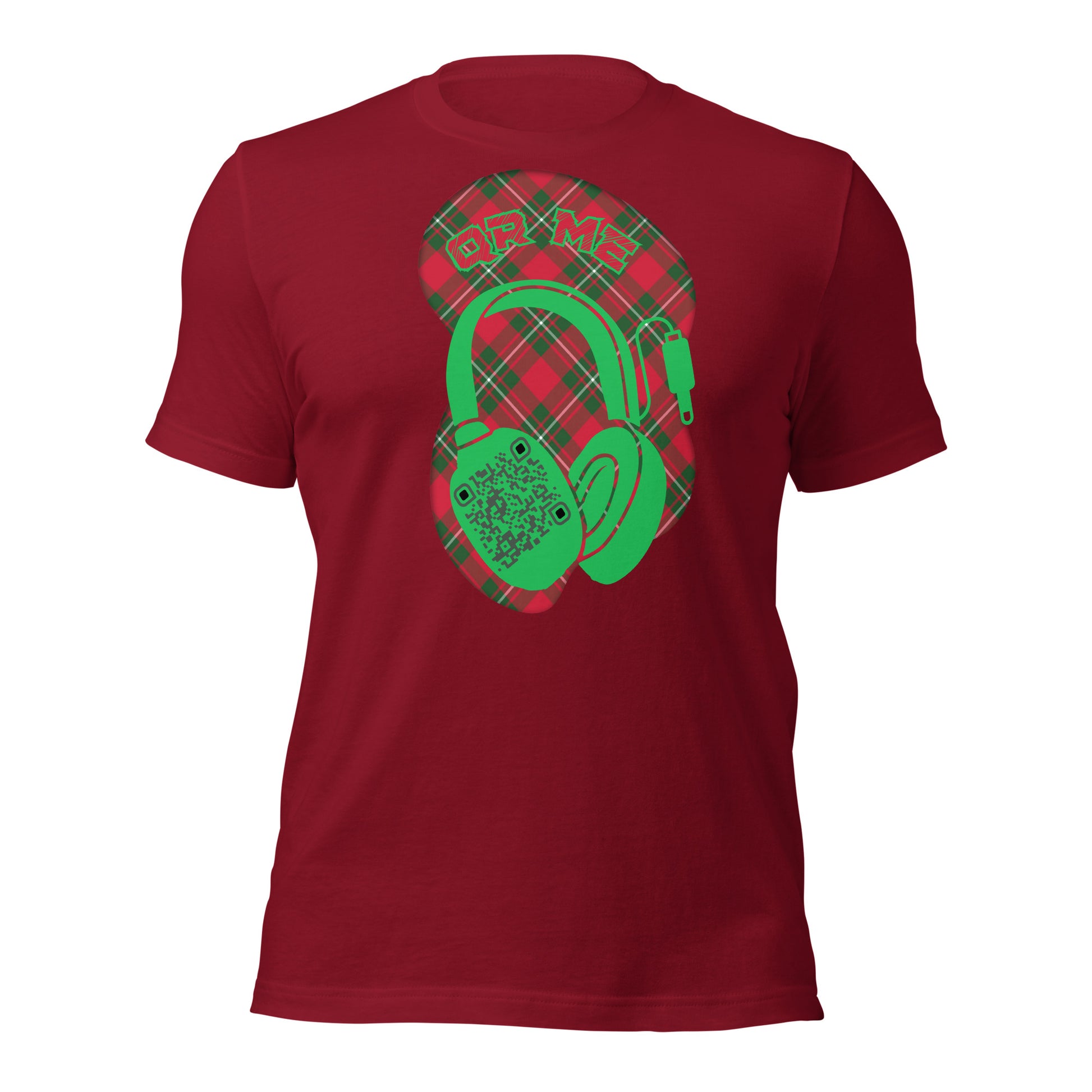 Tartan QR Code T-Shirt – Share Your Music with Timeless Style