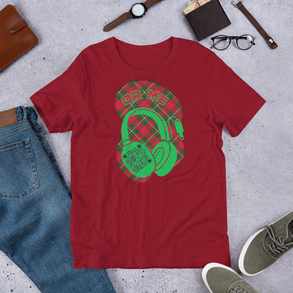 Tartan QR Code T-Shirt – Share Your Music with Timeless Style