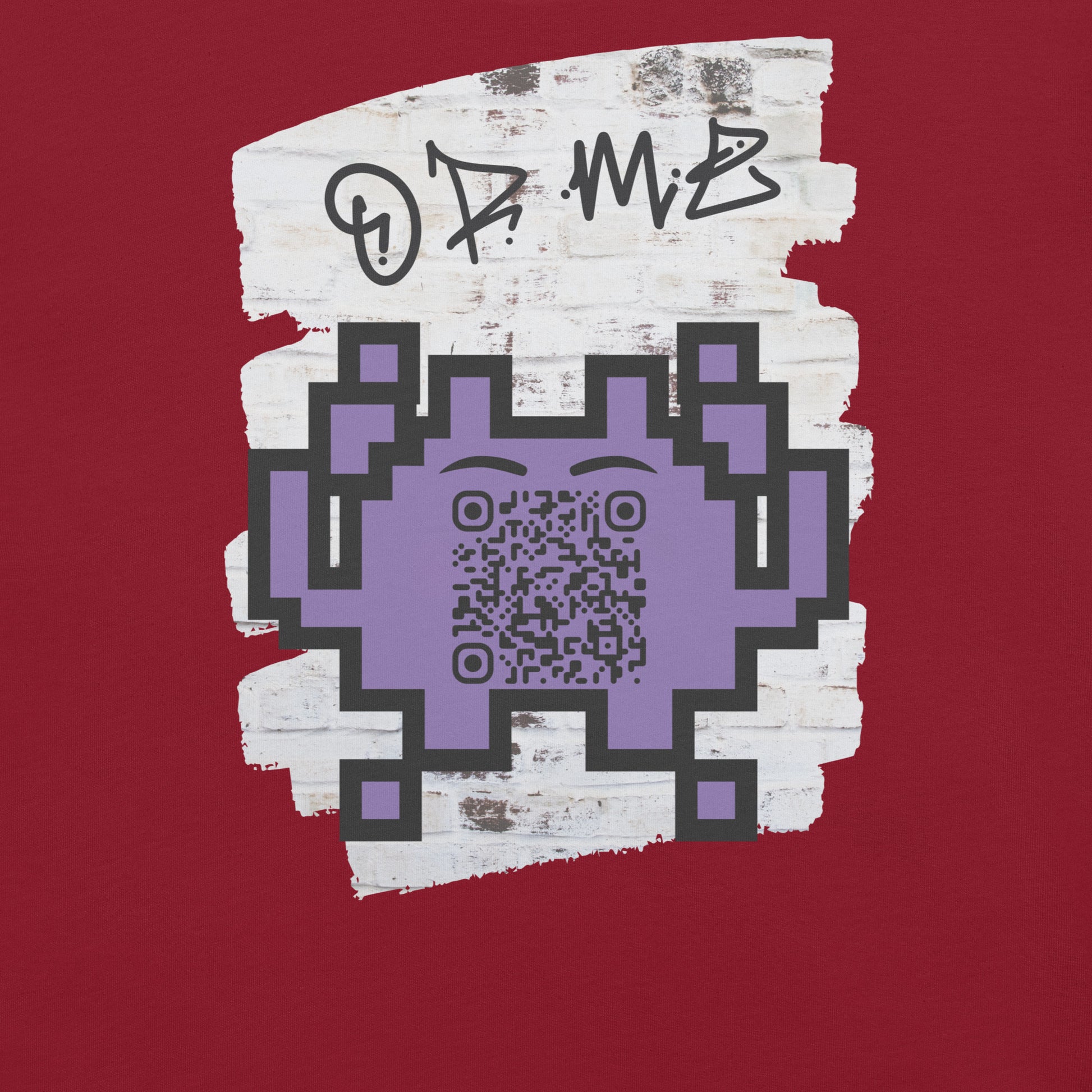 Graffiti Wall Alien QR Code T-Shirt – For Gamers and YouTubers