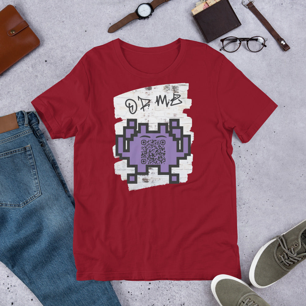 Graffiti Wall Alien QR Code T-Shirt – For Gamers and YouTubers