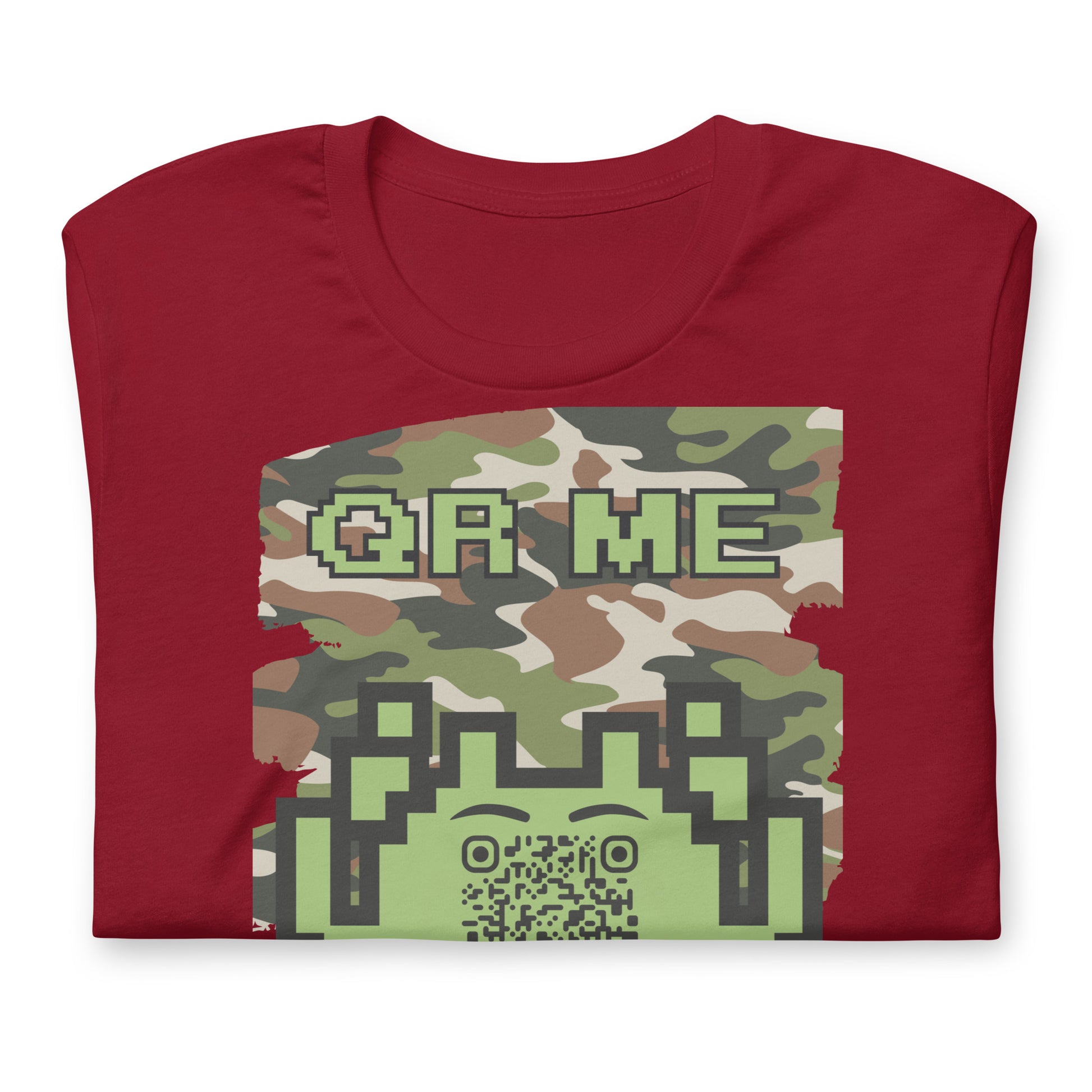 Green Camo Alien QR Code T-Shirt β For Gamers and Digital Creators