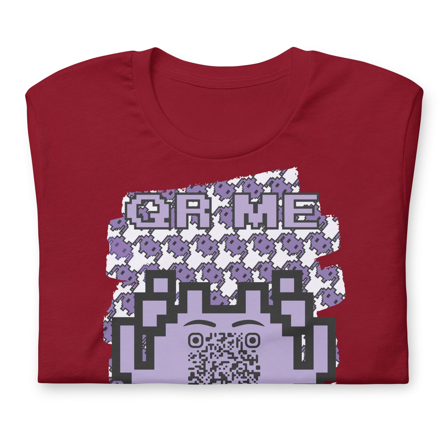 Purple Alien QR Code T-Shirt – For Gamers and YouTubers