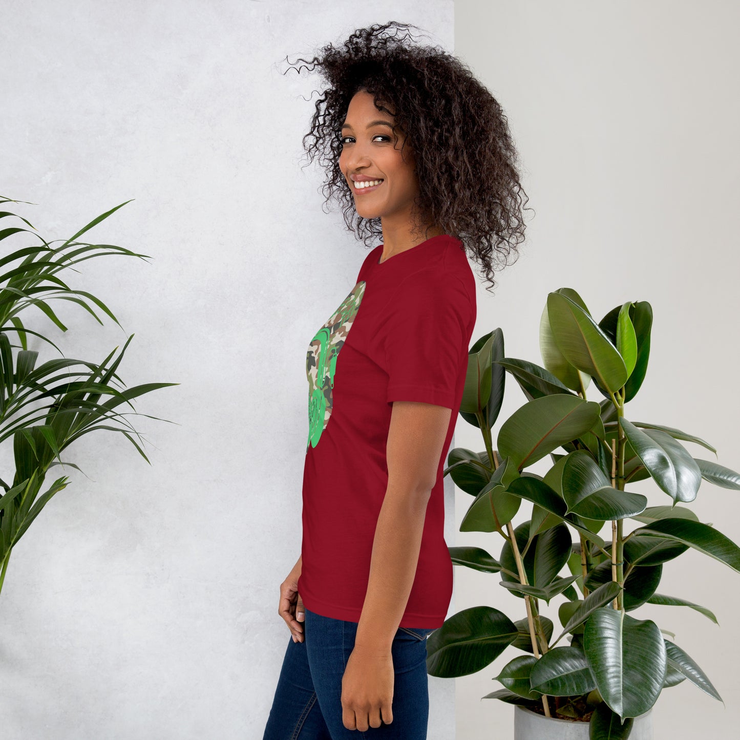Green Camo QR Code T-Shirt – Share Your Music in Style