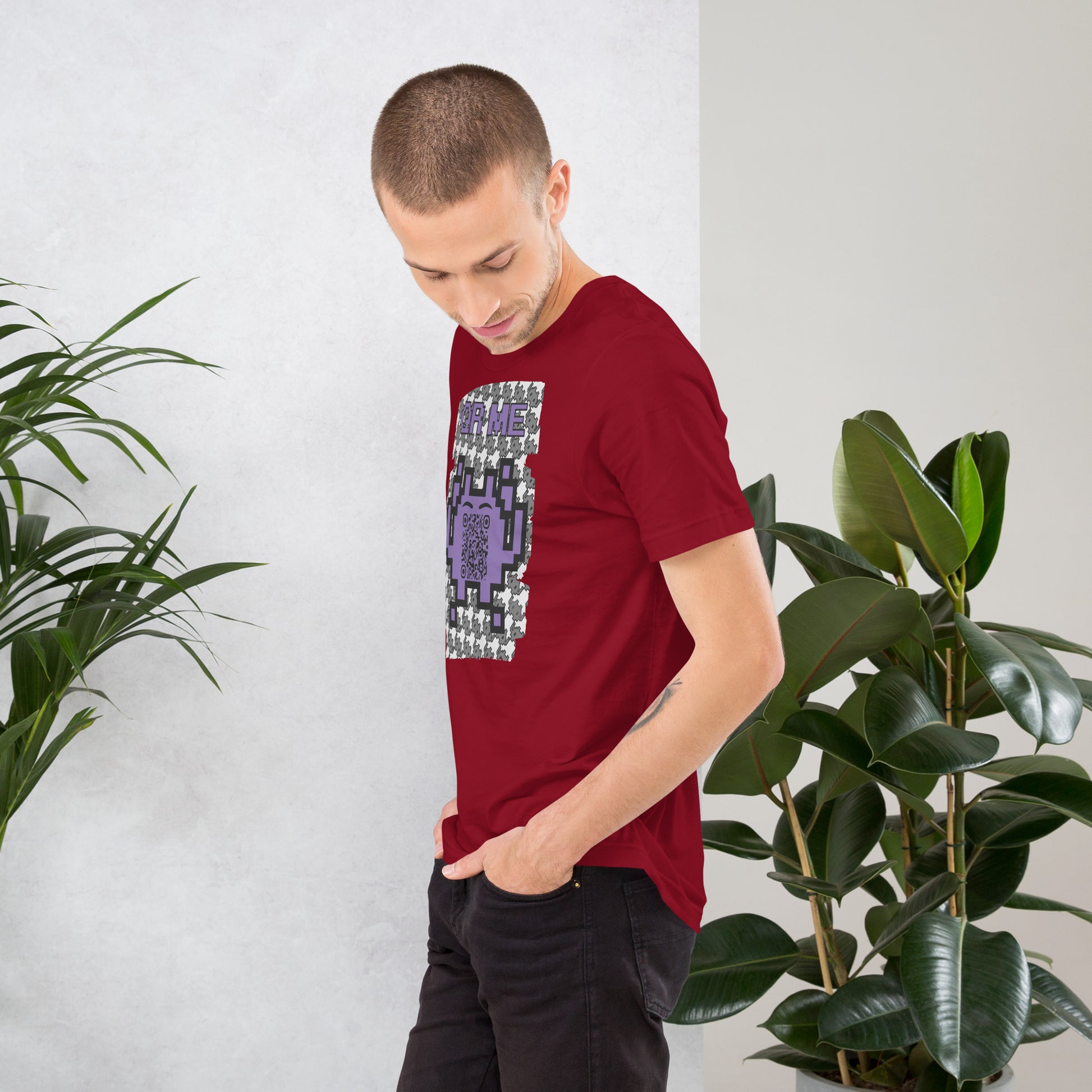 Mono Alien QR Code T-Shirt – Share Your Gaming and YouTube Links