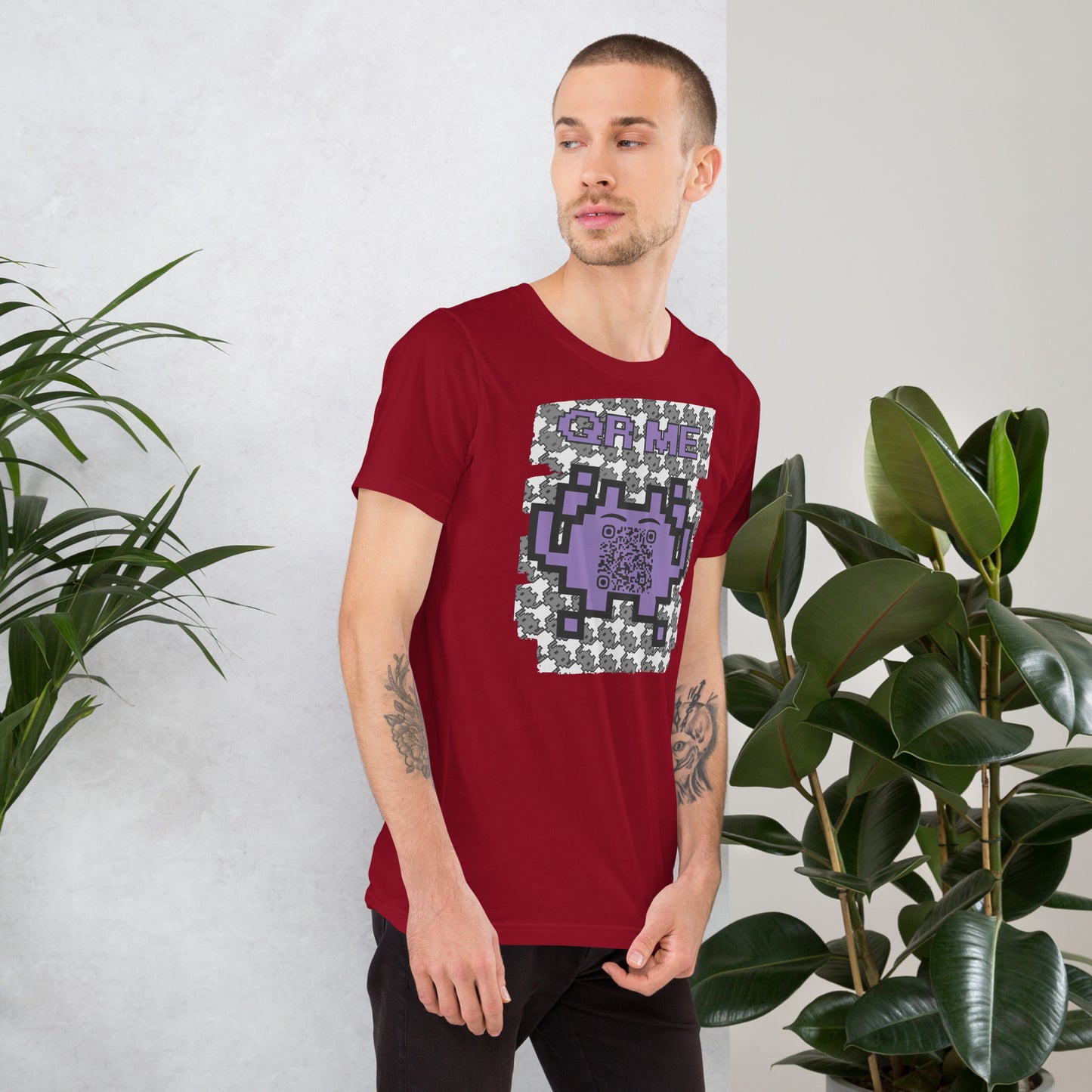 Mono Alien QR Code T-Shirt – Share Your Gaming and YouTube Links