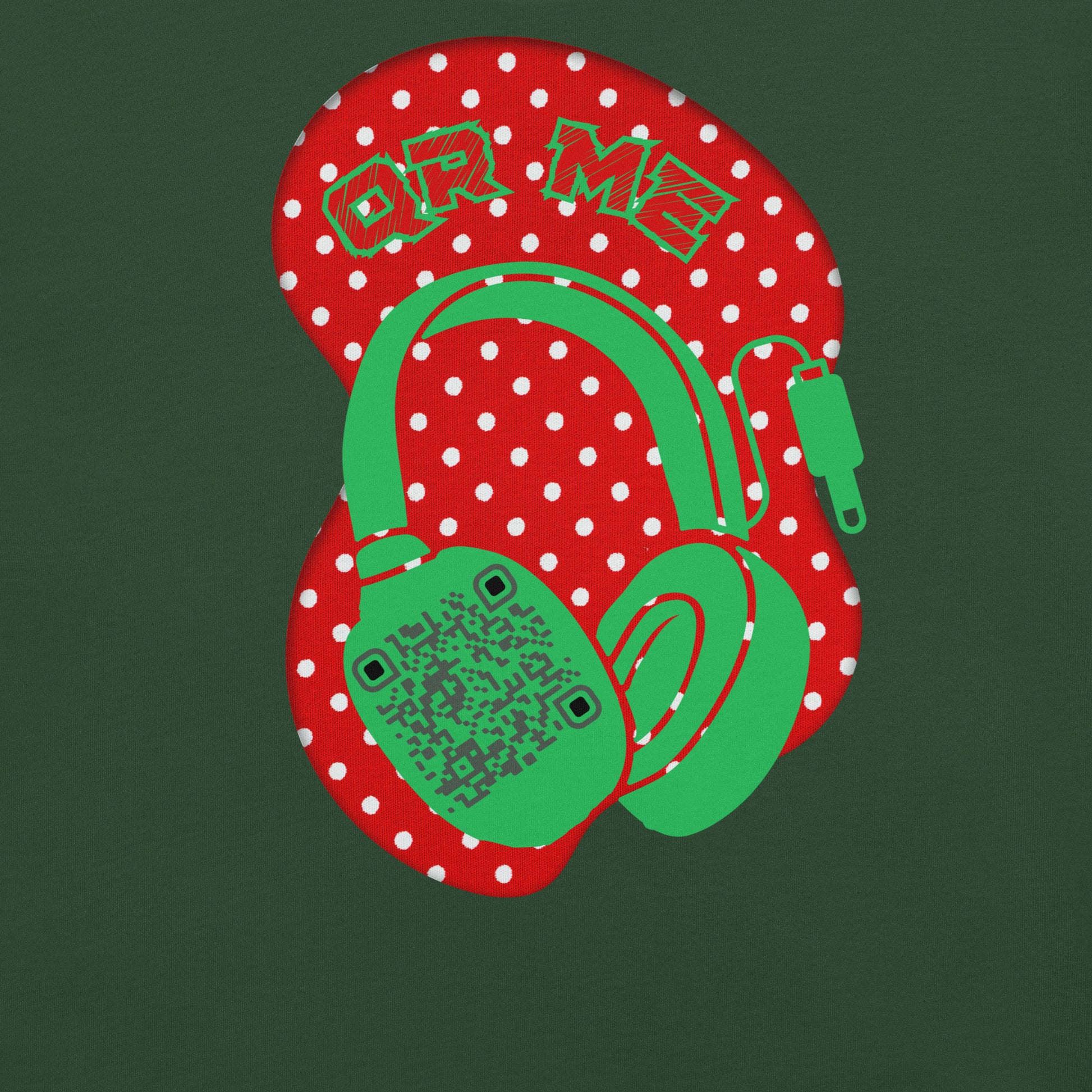 Polka Dot QR Code T-Shirt – Share Your Playlist in Style