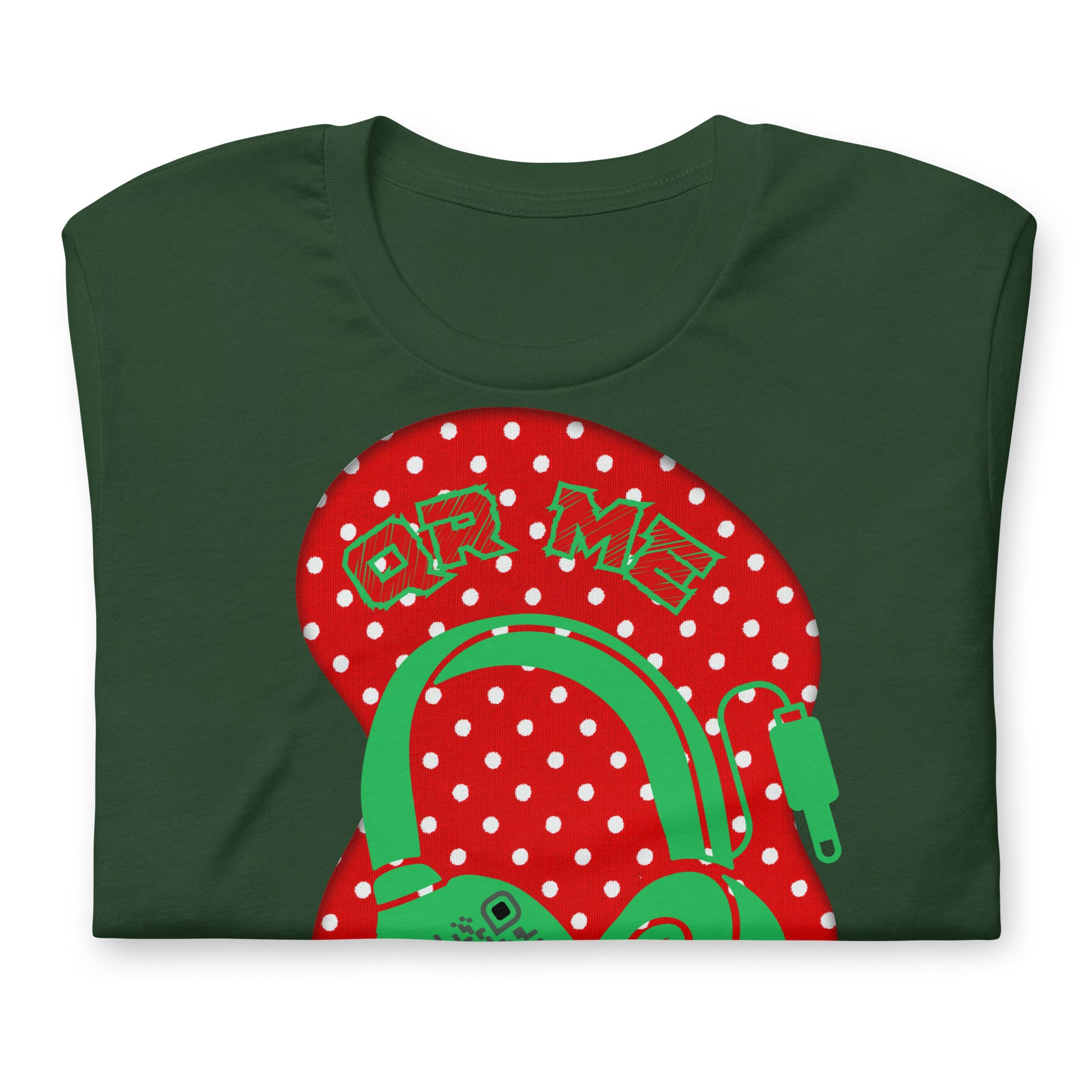 Polka Dot QR Code T-Shirt – Share Your Playlist in Style