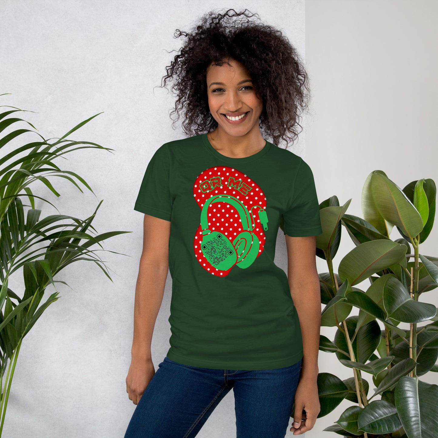 Polka Dot QR Code T-Shirt – Share Your Playlist in Style