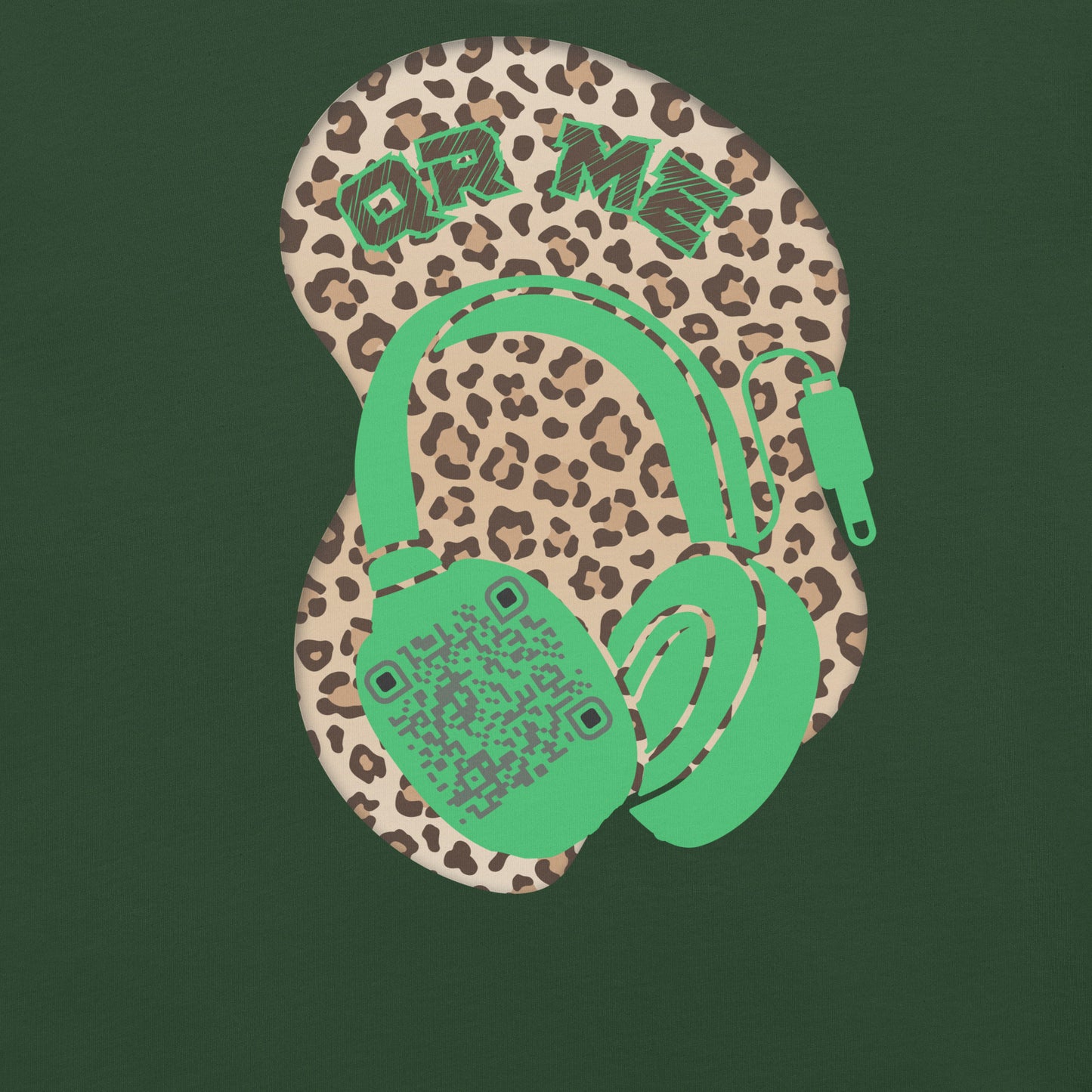 Leopard Print QR Code T-Shirt – Share Your Music Wildly