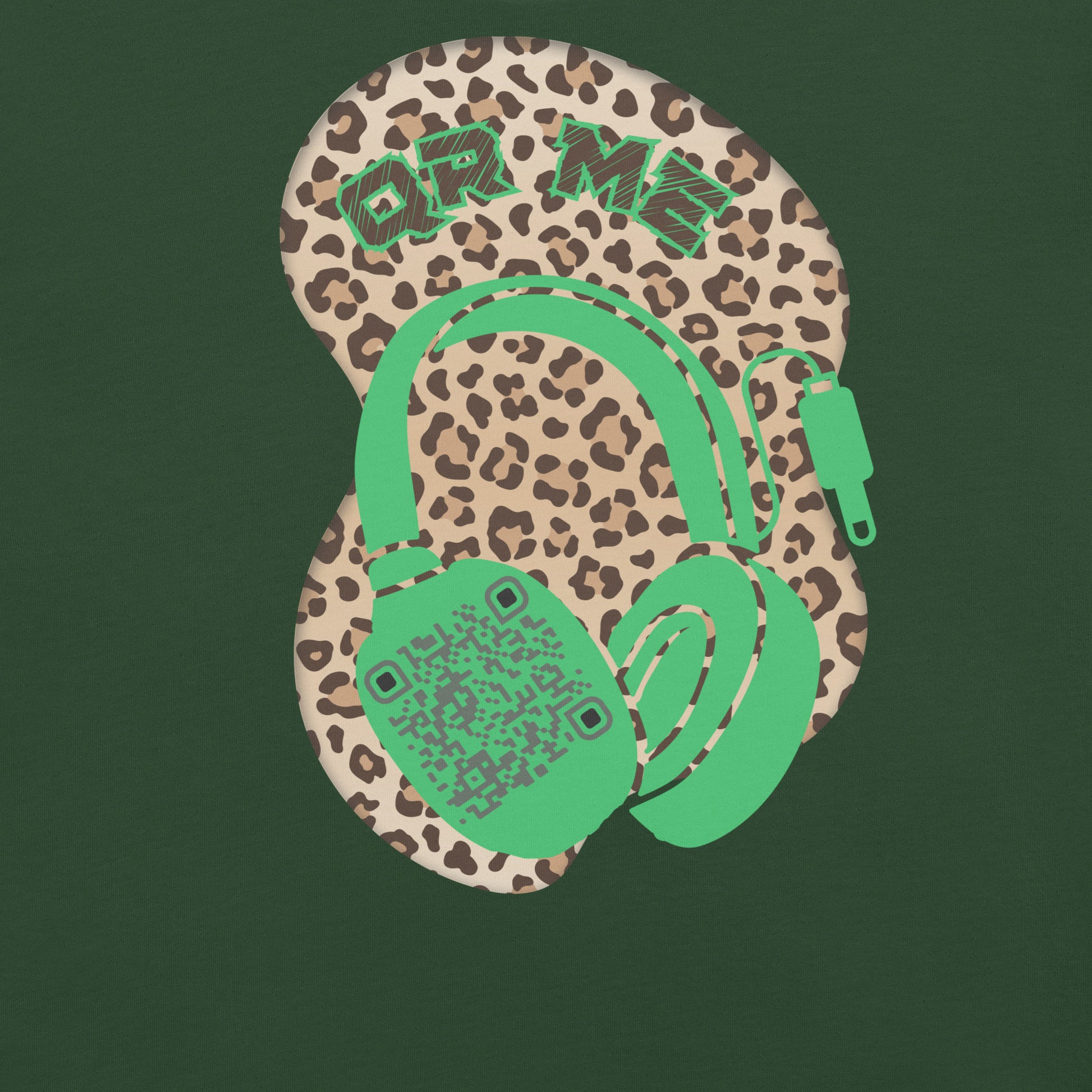 Leopard Print QR Code T-Shirt – Share Your Music Wildly