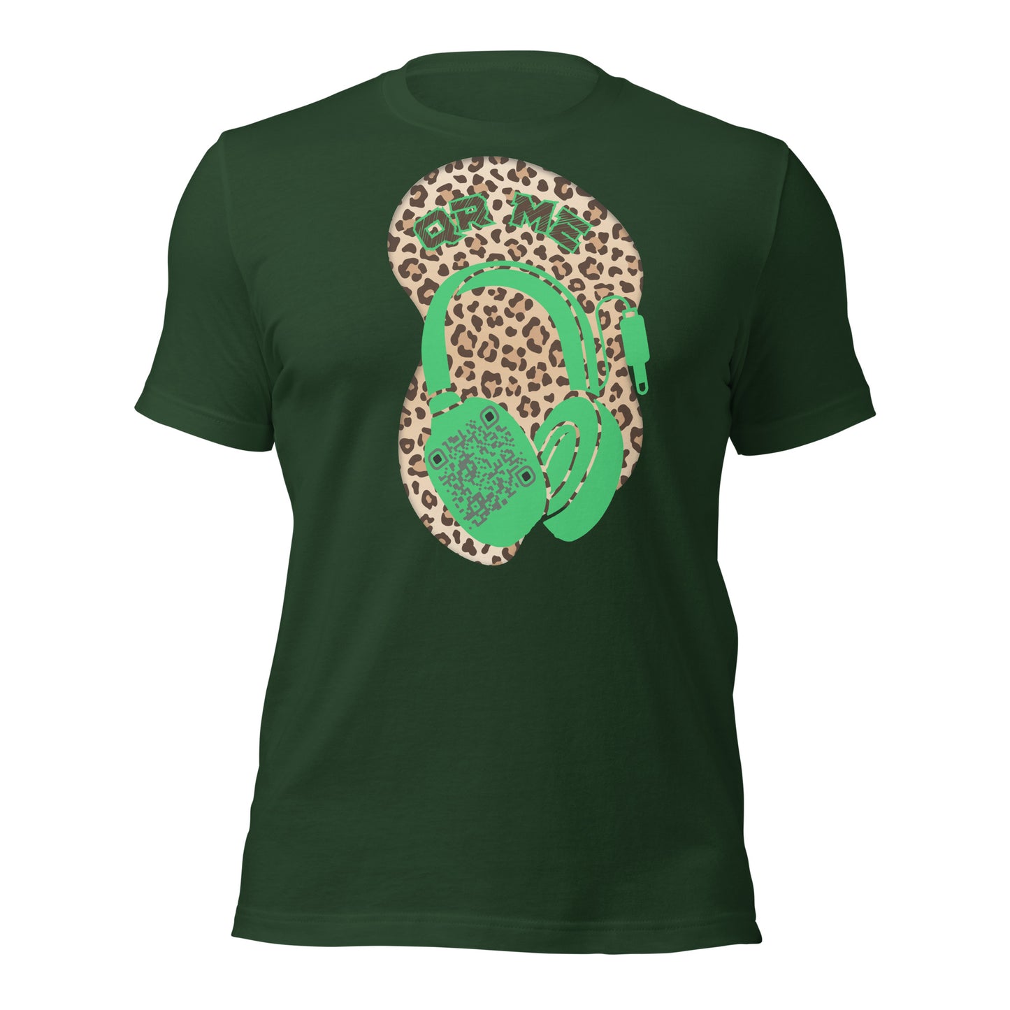 Leopard Print QR Code T-Shirt – Share Your Music Wildly