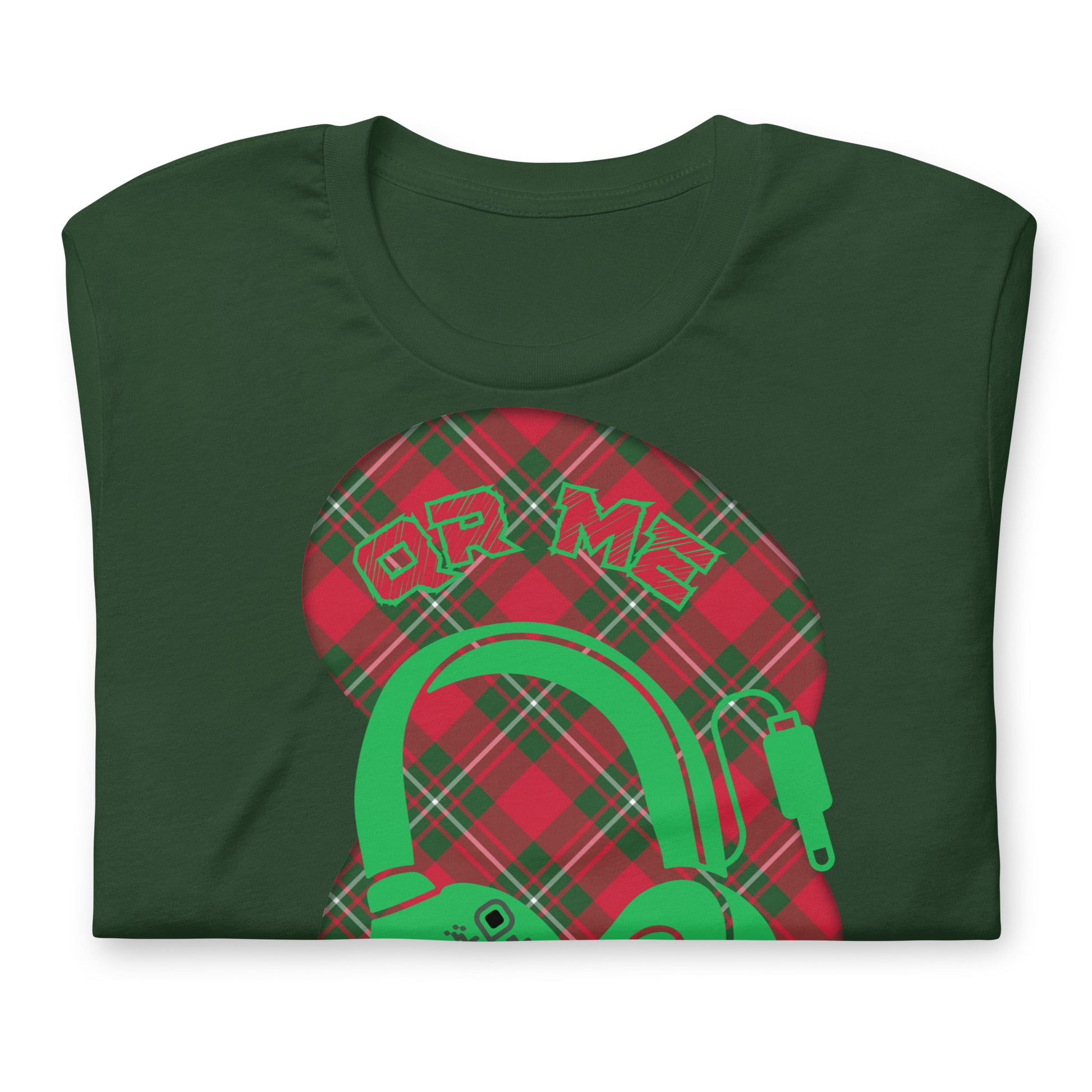 Tartan QR Code T-Shirt – Share Your Music with Timeless Style