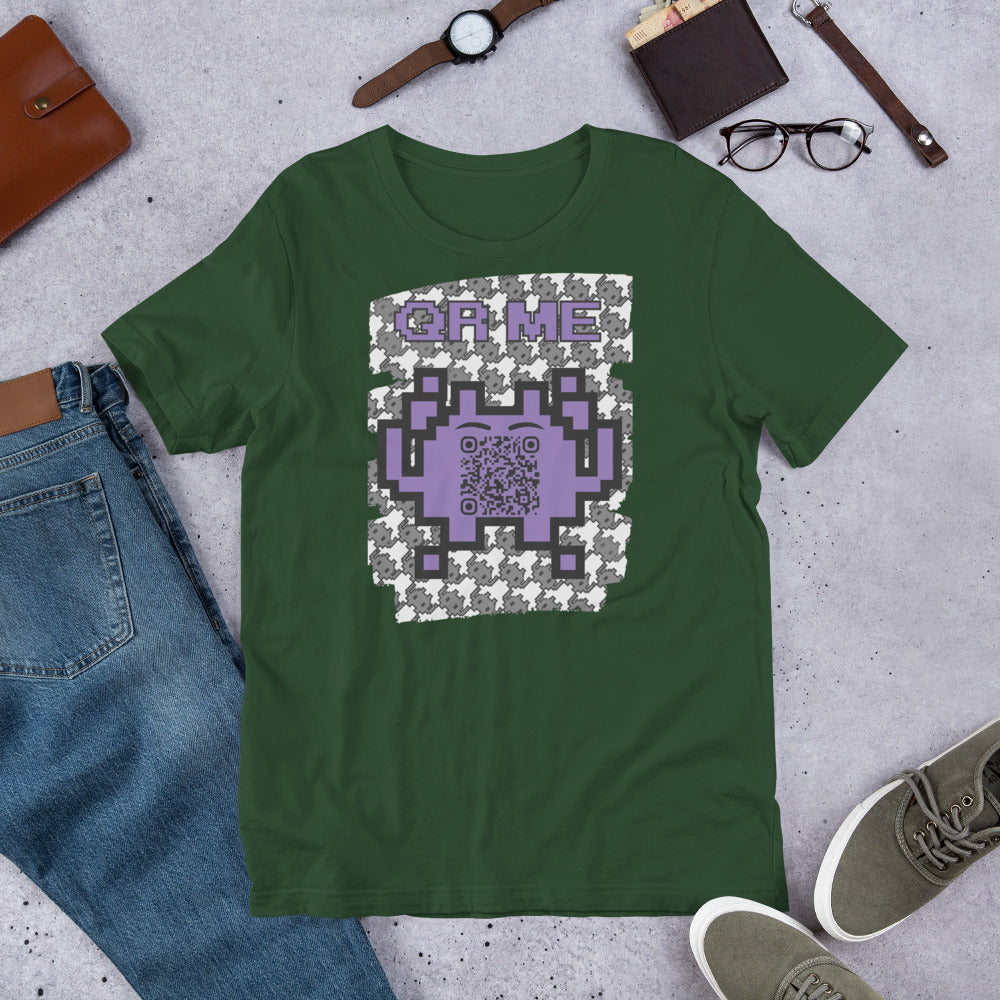 Mono Alien QR Code T-Shirt – Share Your Gaming and YouTube Links