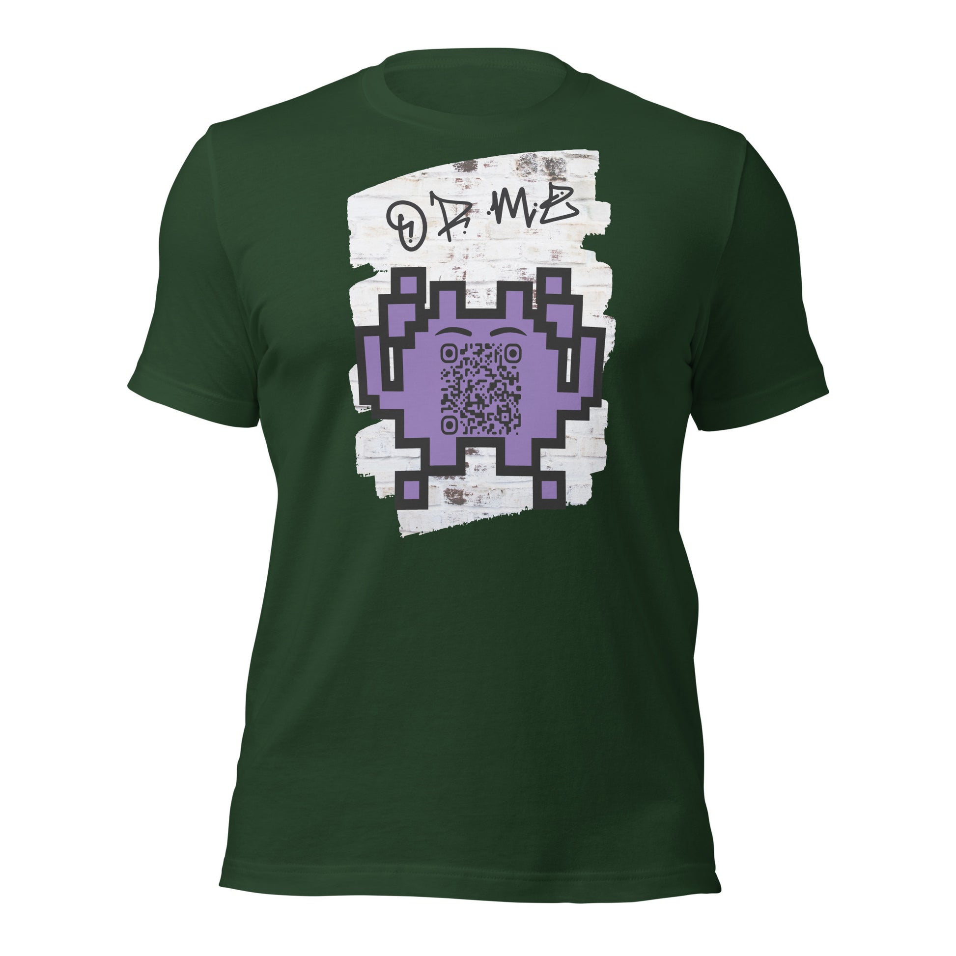 Graffiti Wall Alien QR Code T-Shirt – For Gamers and YouTubers